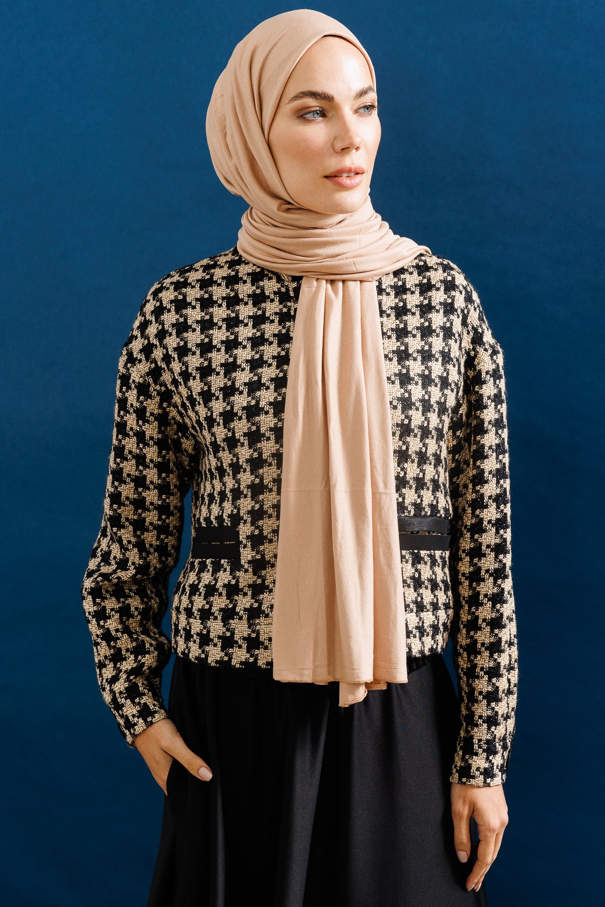 Toptan Penye Şal - Nude