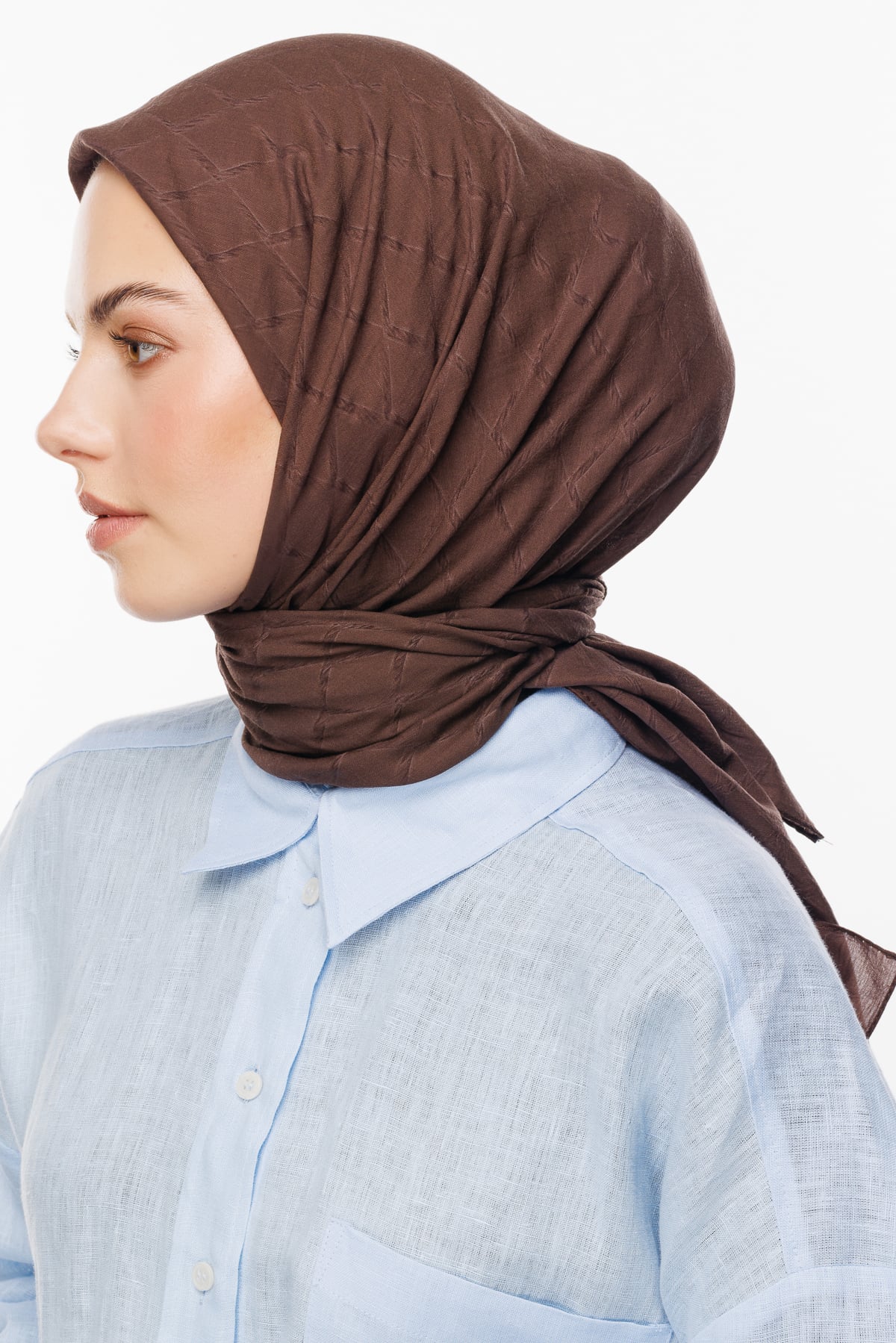 Bamboo Jacquard Scarf - Chocolate