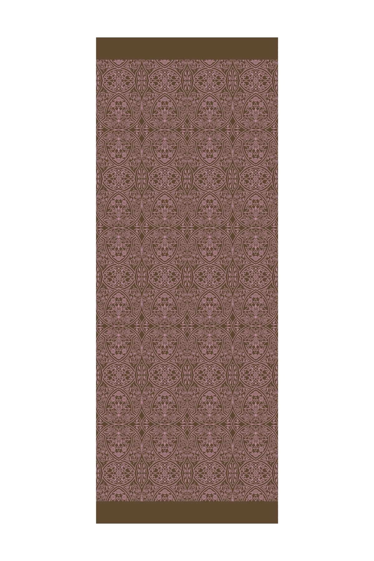 Toptan Morocco Desen Çift Taraflı Şal - Koyu Haki-Koyu Gül Kurusu