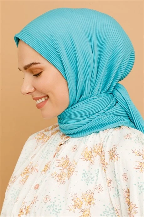 Toptan Pilise Eşarp - Turkuaz