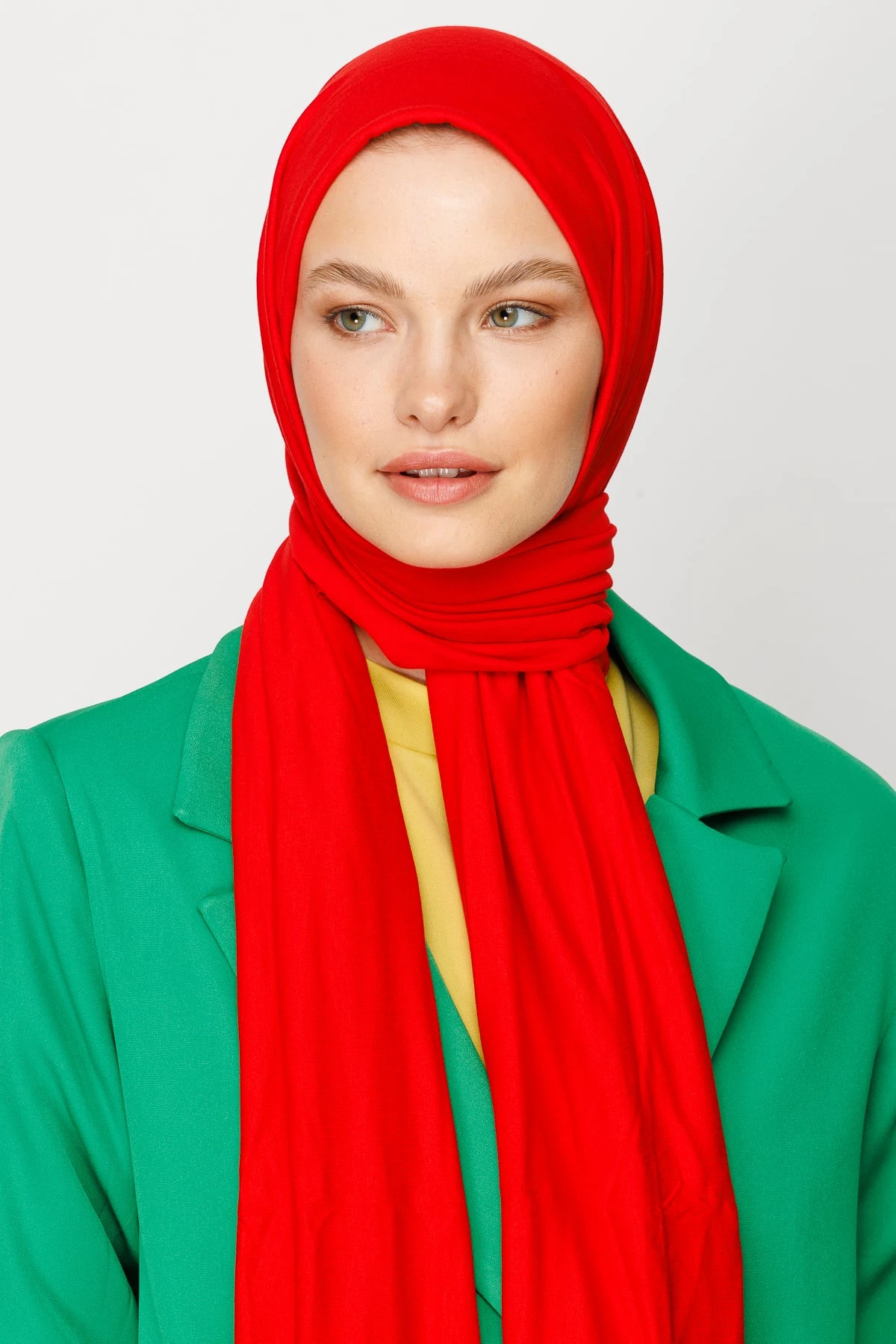 Toptan Penye Şal - Kırmızı