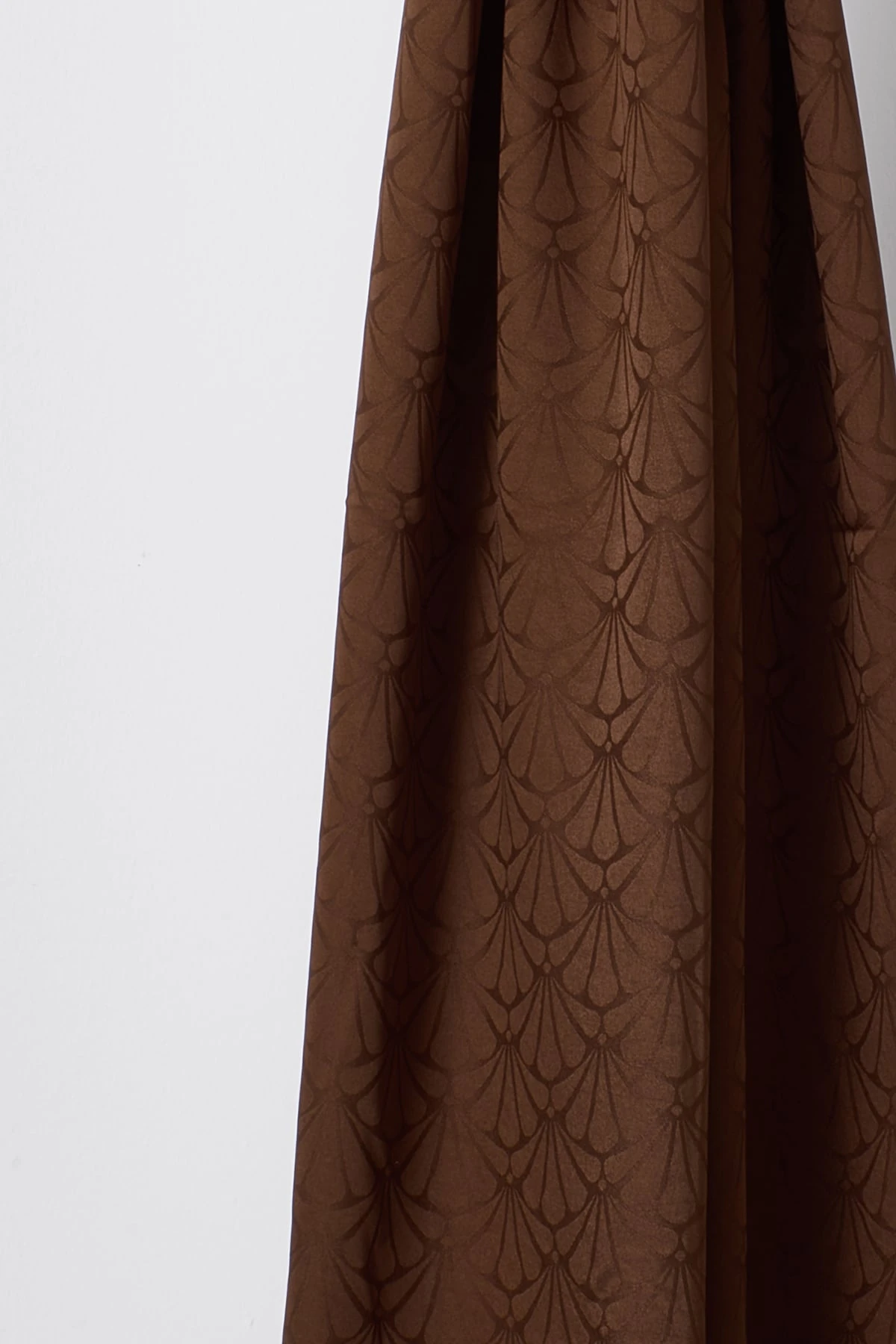 Lotus Pattern Silk Jacquard Shawl - Bitter