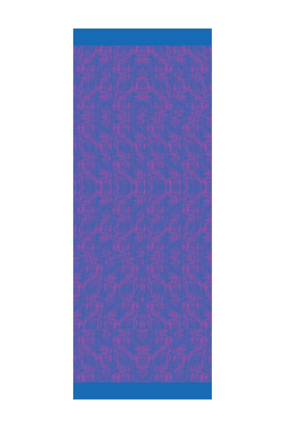 Toptan Sahra Desen Çift Taraflı Şal - Petrol Mavisi-Fuşya