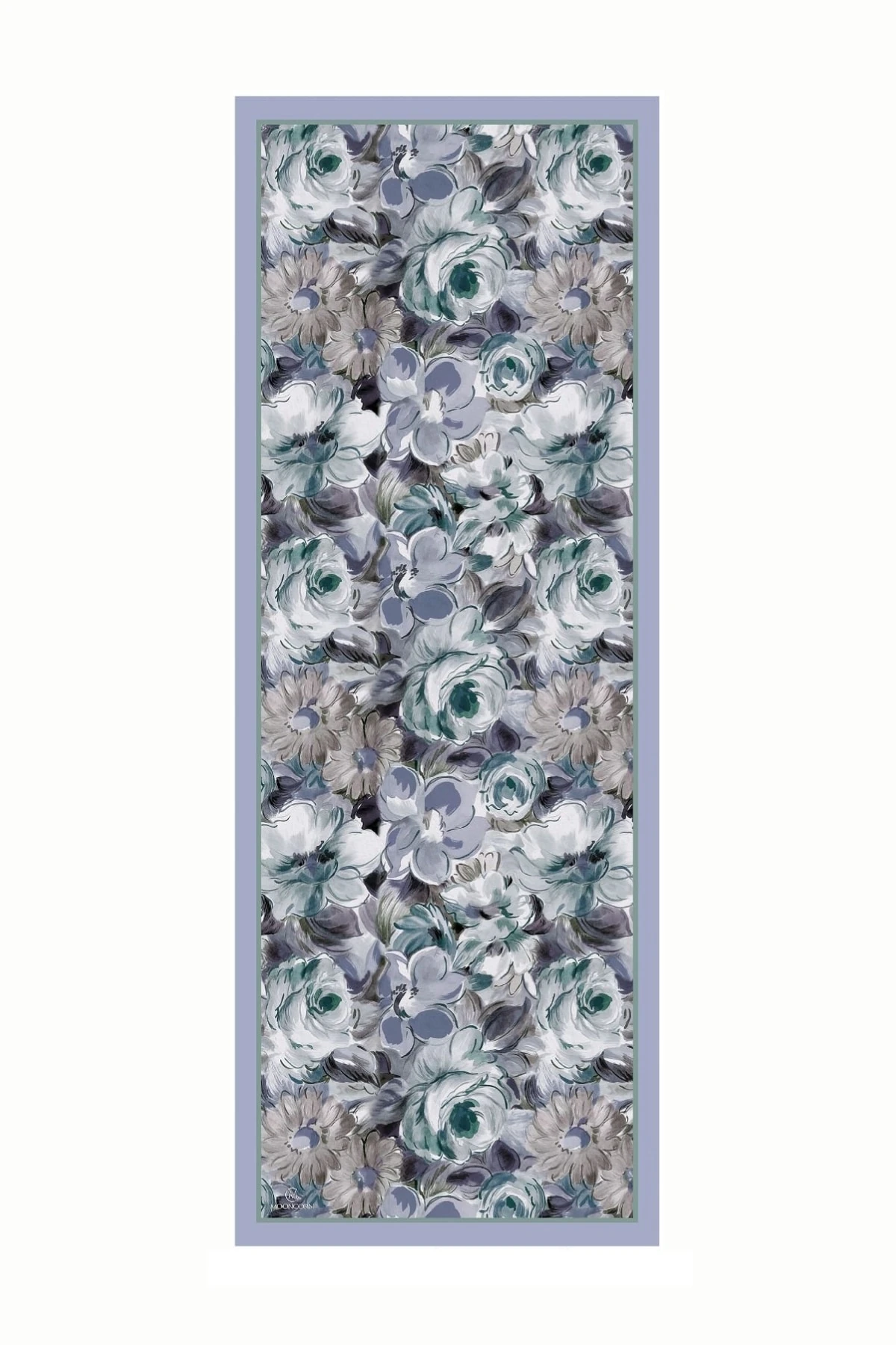 Patterned Cotton Shawl - Blue