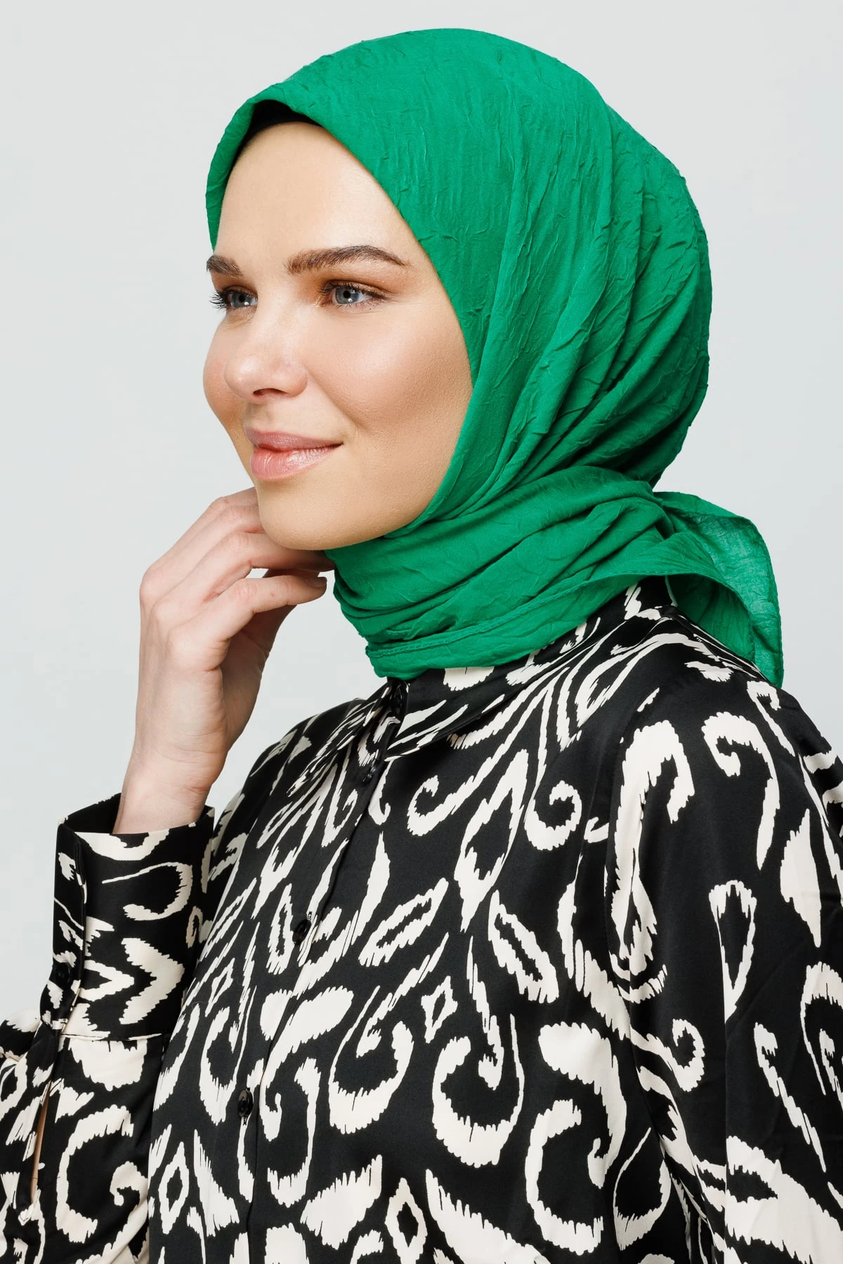 Toptan Bambu Eşarp - Benetton Yeşili