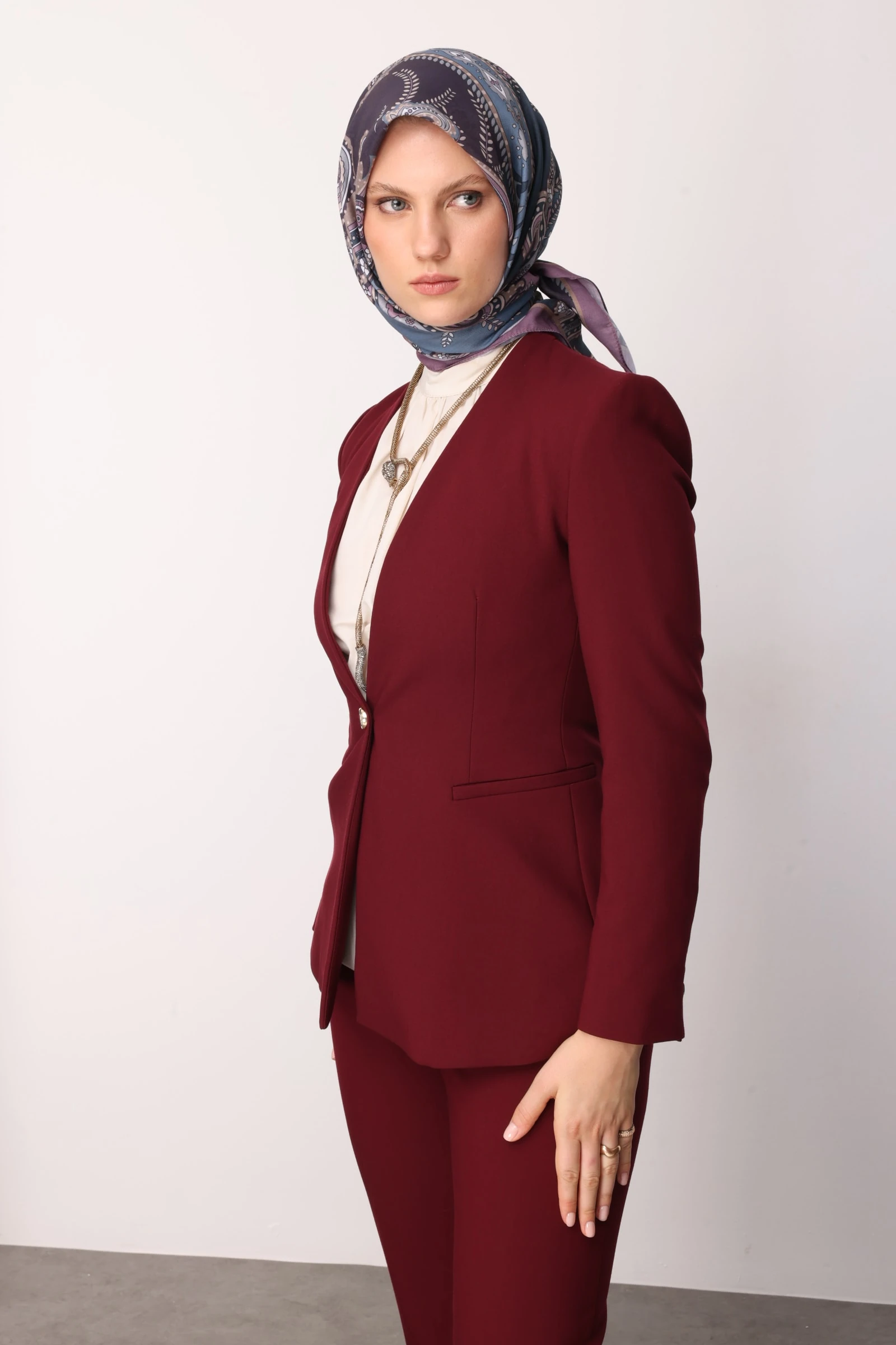 Wholesale Virel Pattern Cotton Scarf - Lavender