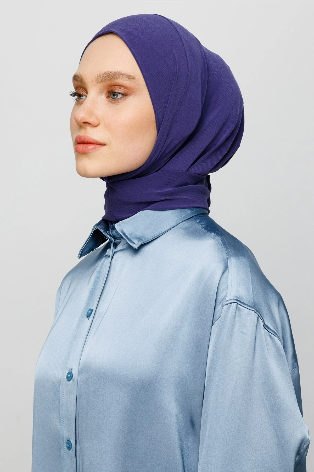 Toptan Hazır Şal - Eflatun