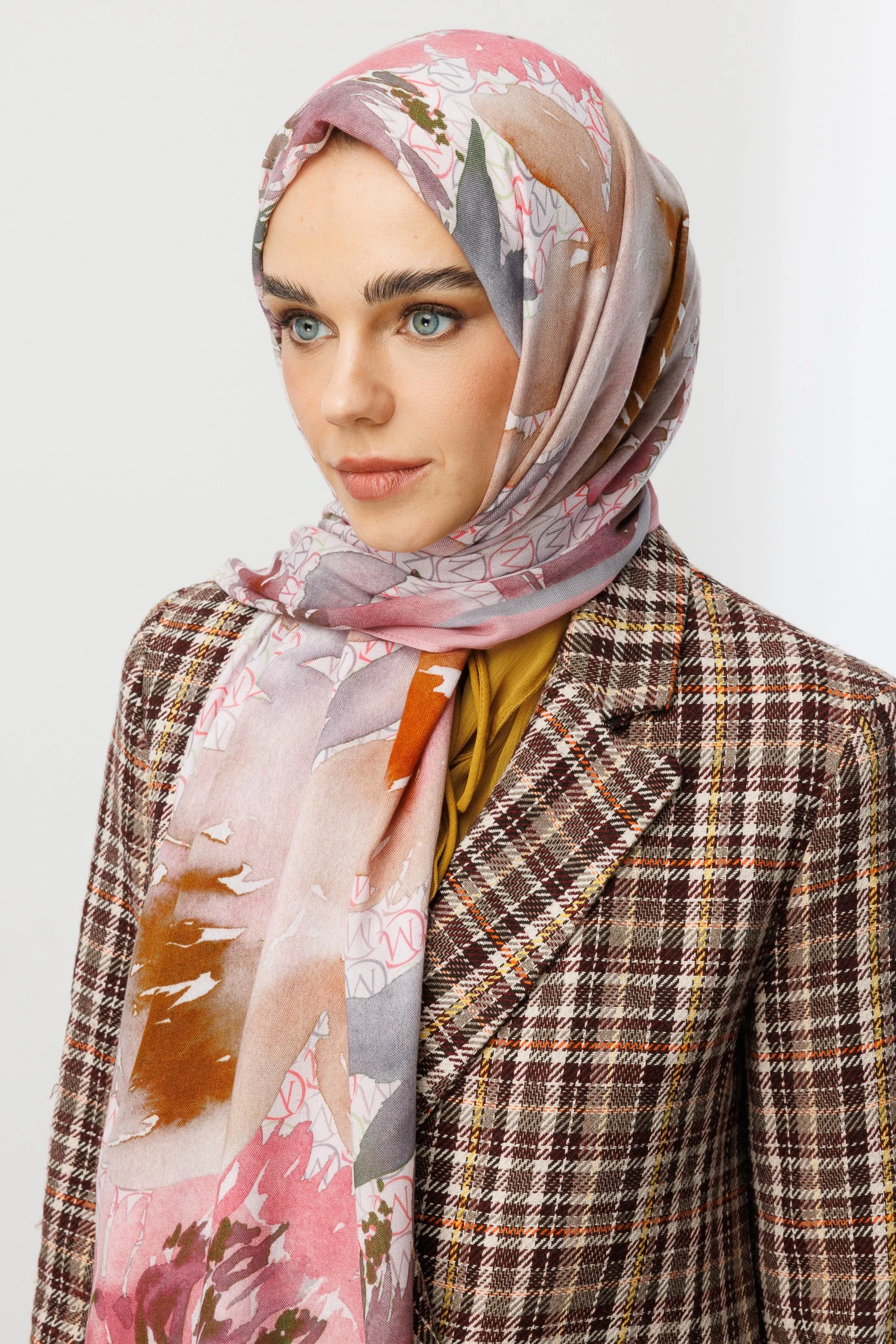 Toptan MC Desen Rami Şal - Pembe