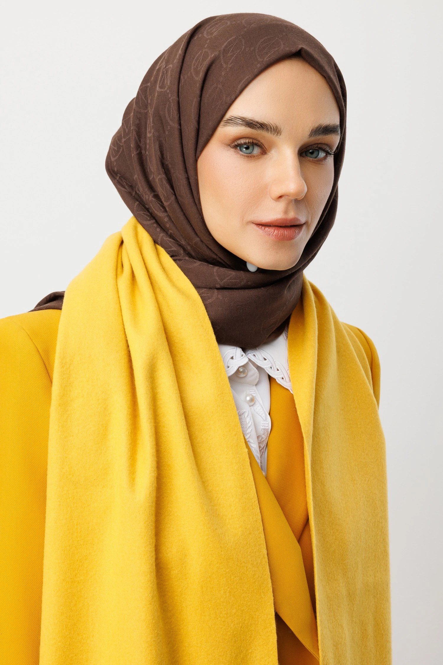 Toptan Yün Atkı - Gold