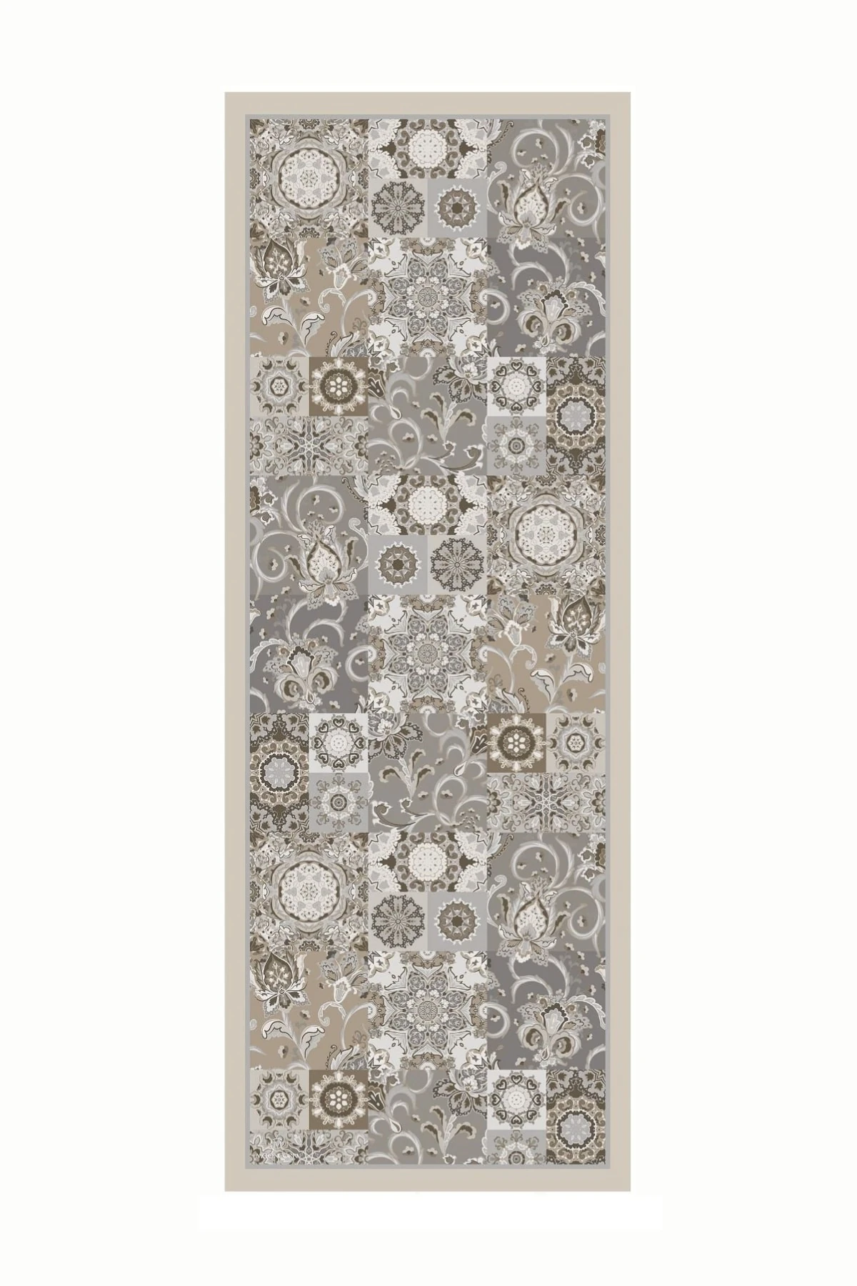 Wholesale Solhar Pattern Cotton Shawl - Stone Color