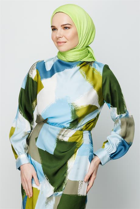 Toptan Pilise Eşarp - Fıstık Yeşili