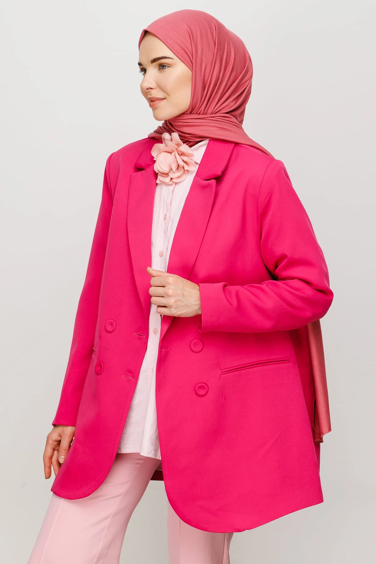 Toptan Penye Şal - Brink Pembe