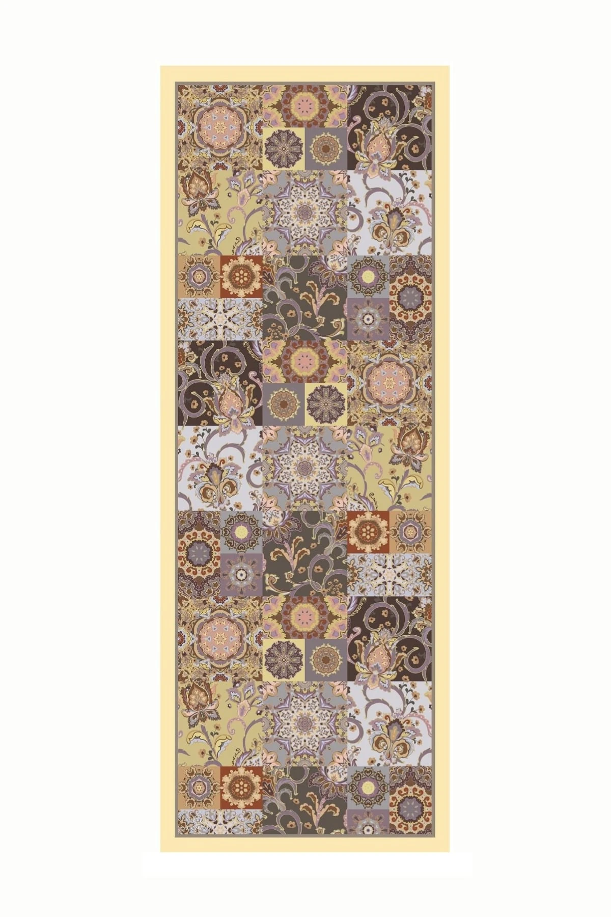 Toptan Solhar Desen Pamuk Şal - Sarı