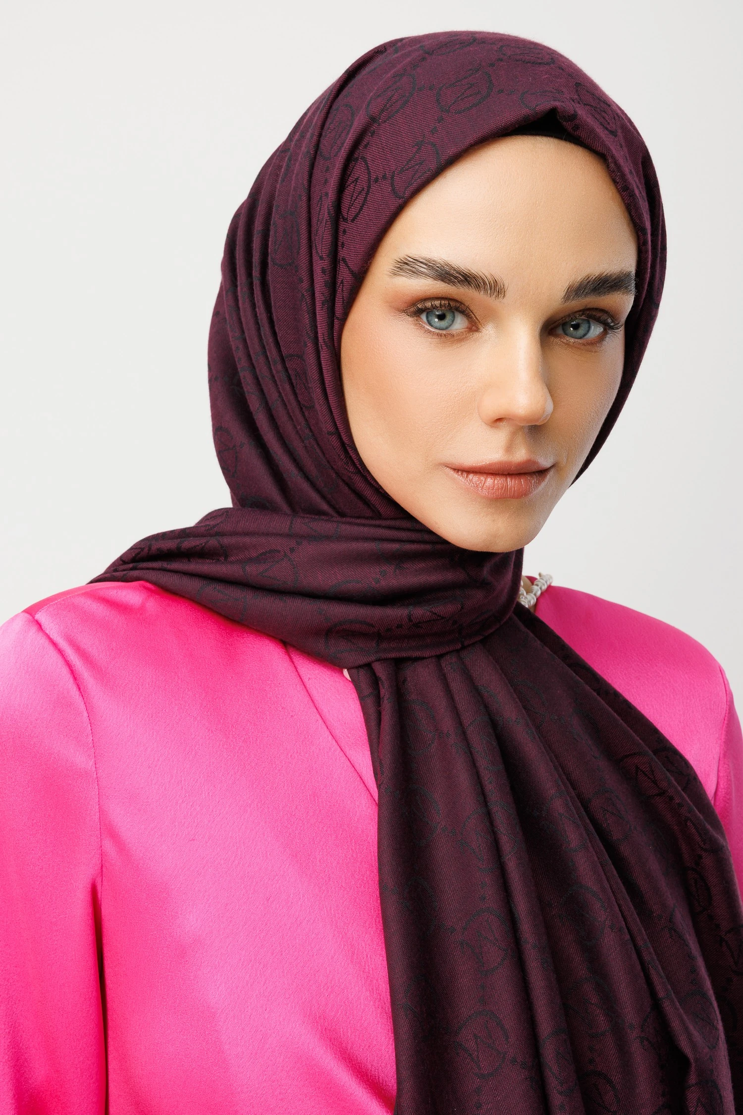 Wholesale Wool Silk Shawls - Damson