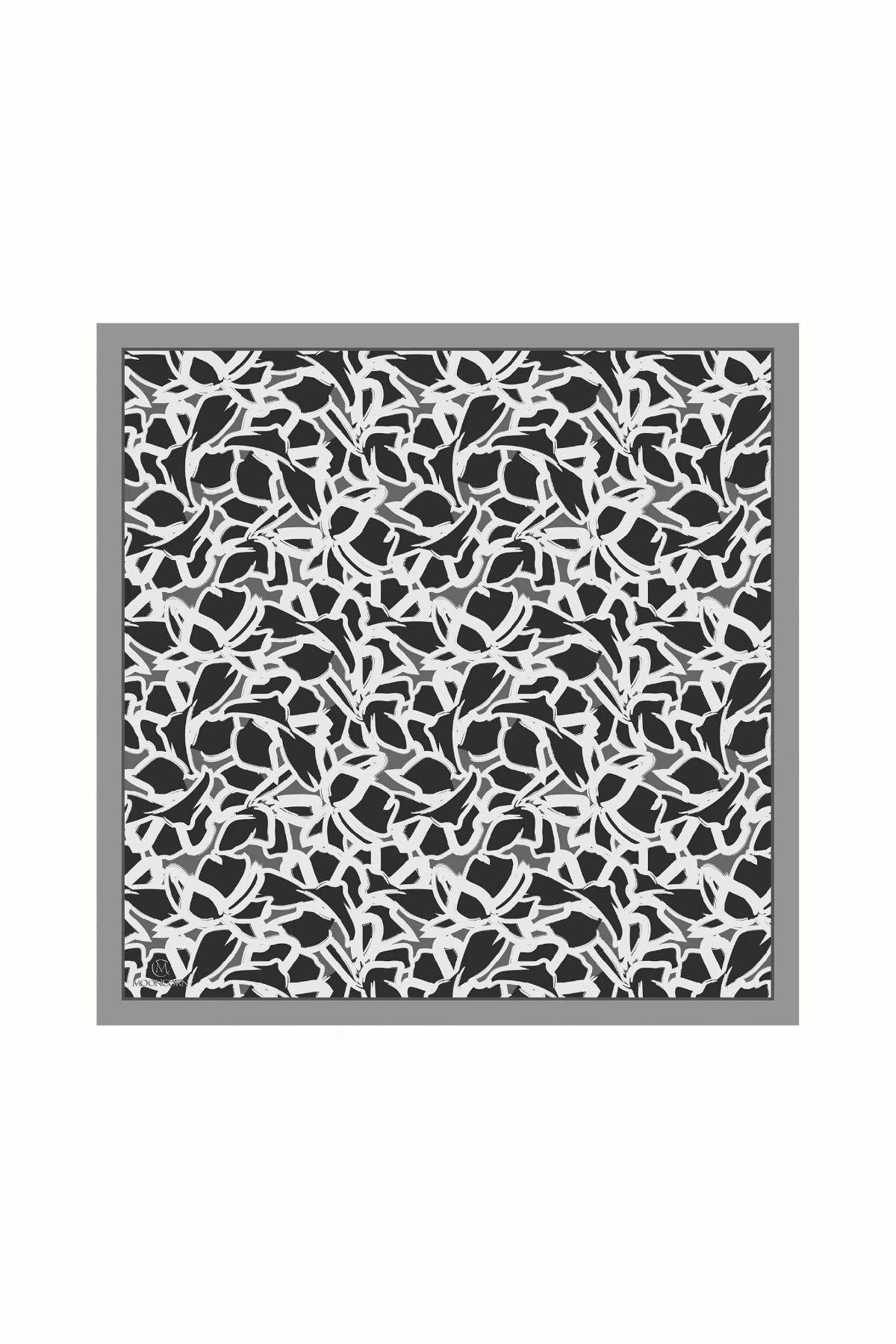 Zyra Patterned Cotton Scarf - Grey