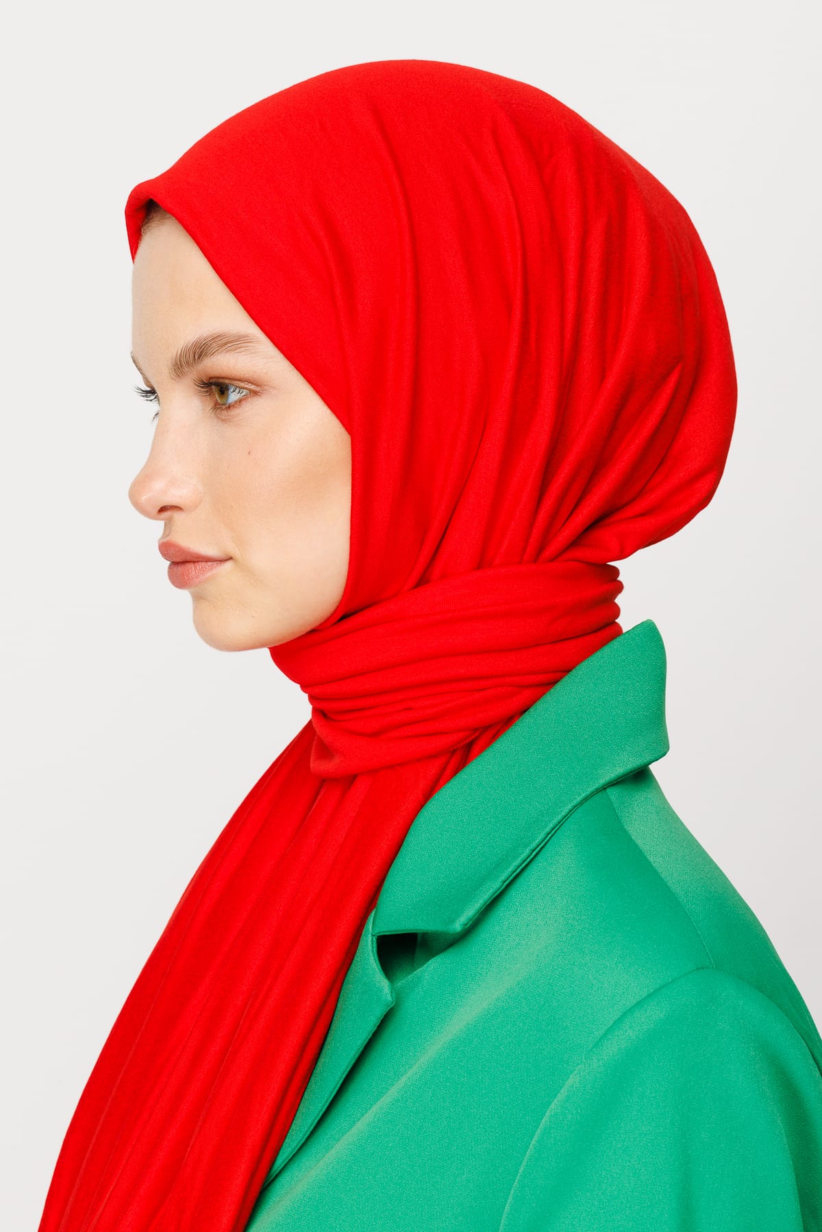 Toptan Penye Şal - Kırmızı