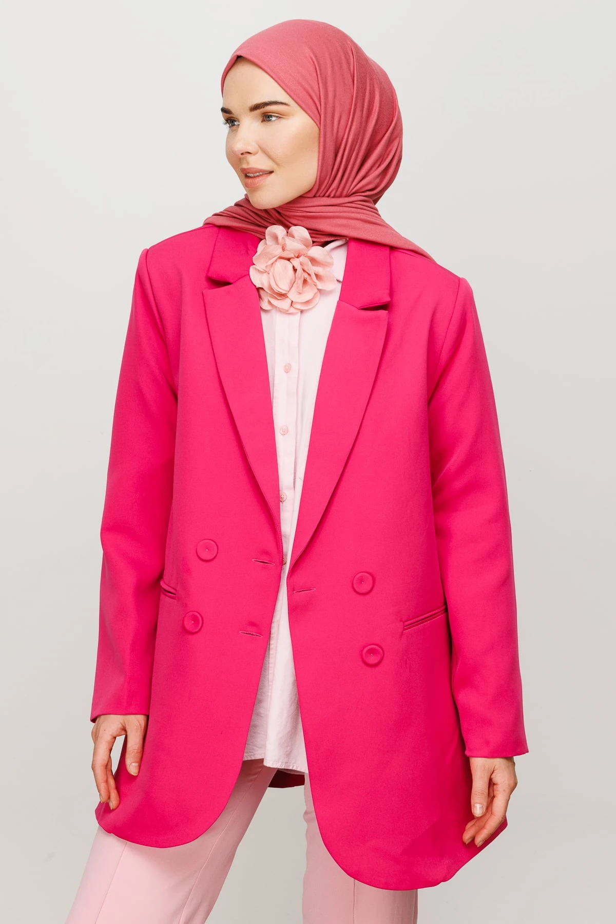 Toptan Penye Şal - Brink Pembe