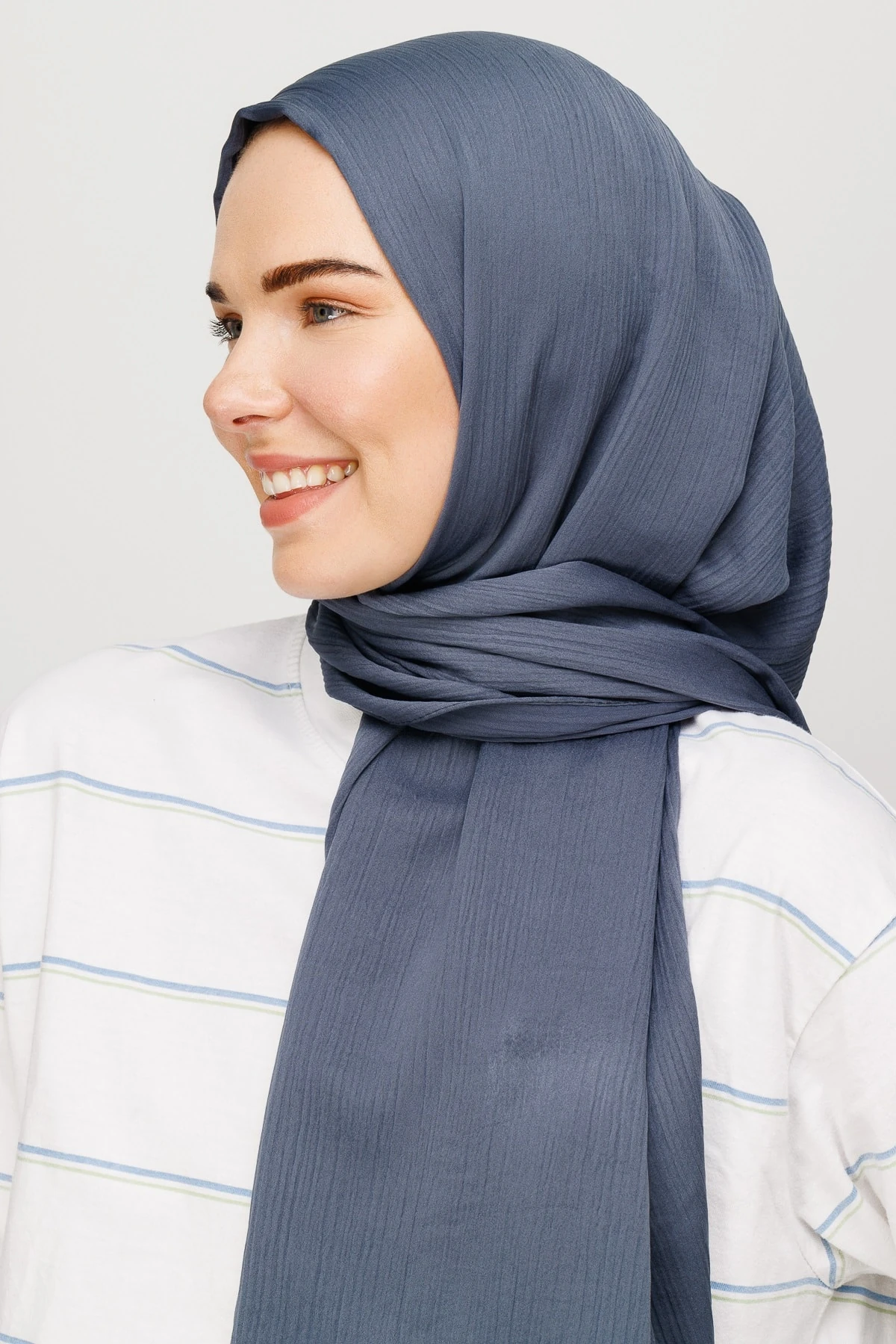 Toptan Krinkıl Medine İpeği Şal - Füme