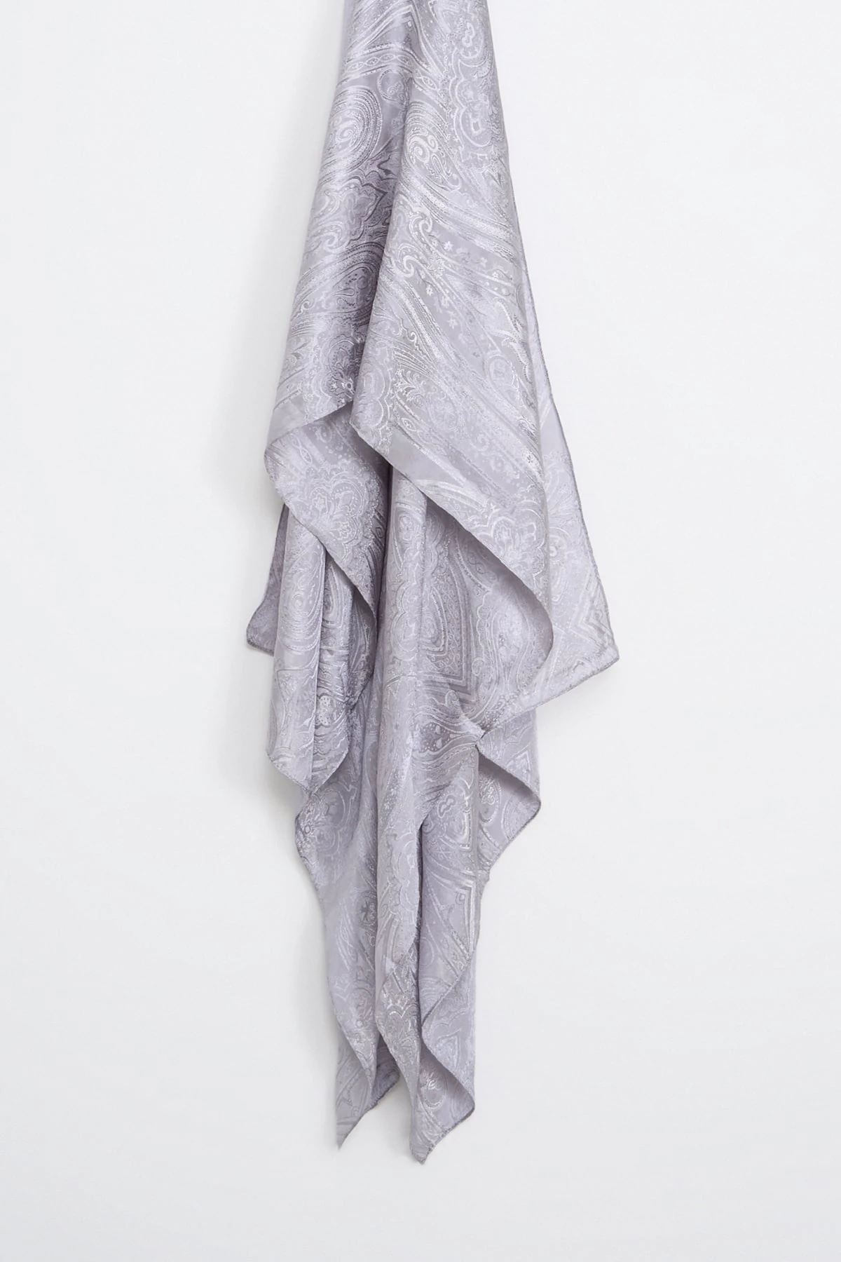 Toptan Liva Desen Shine Line Şal - Gri-Gri