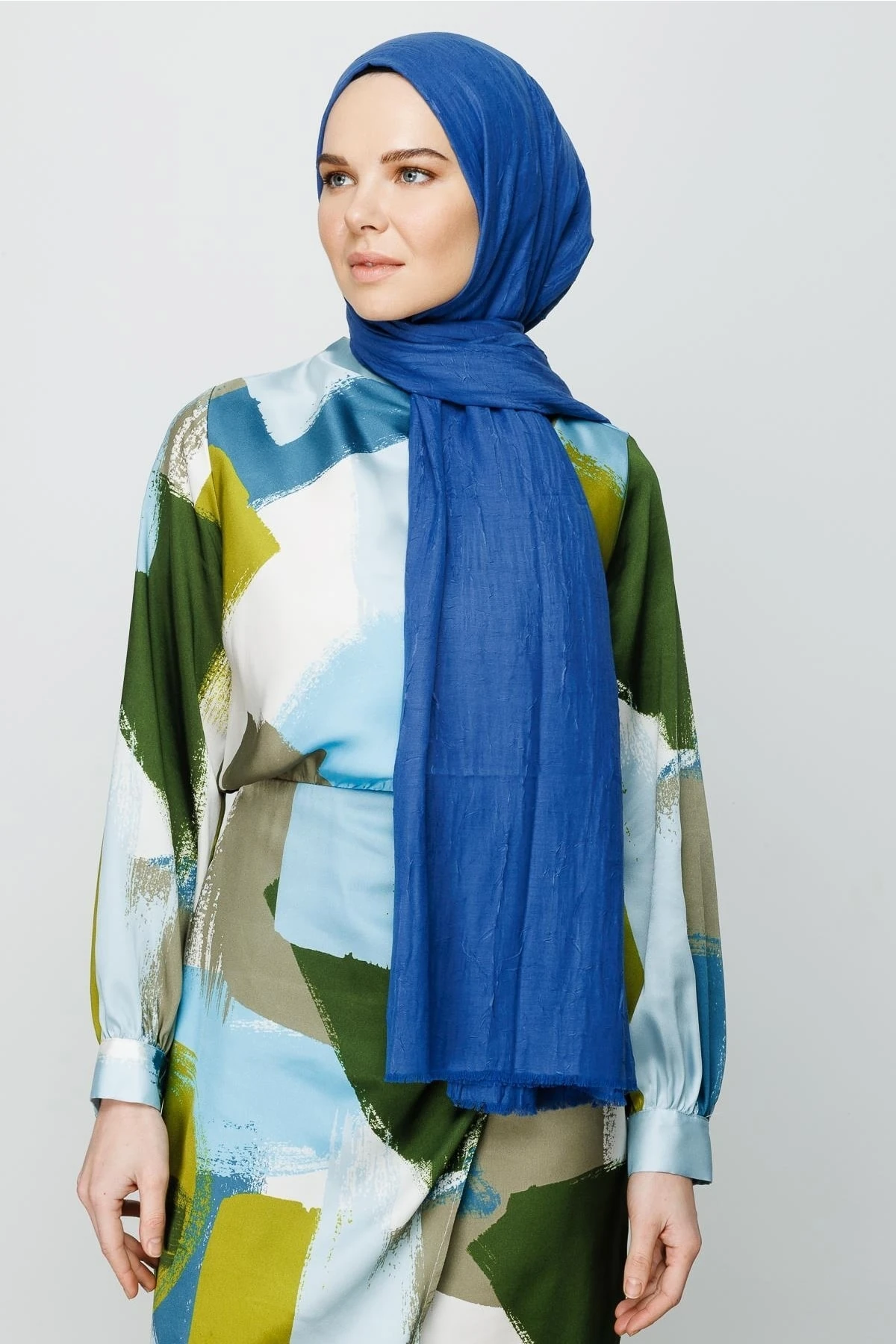 Toptan Bambu Şal - İndigo