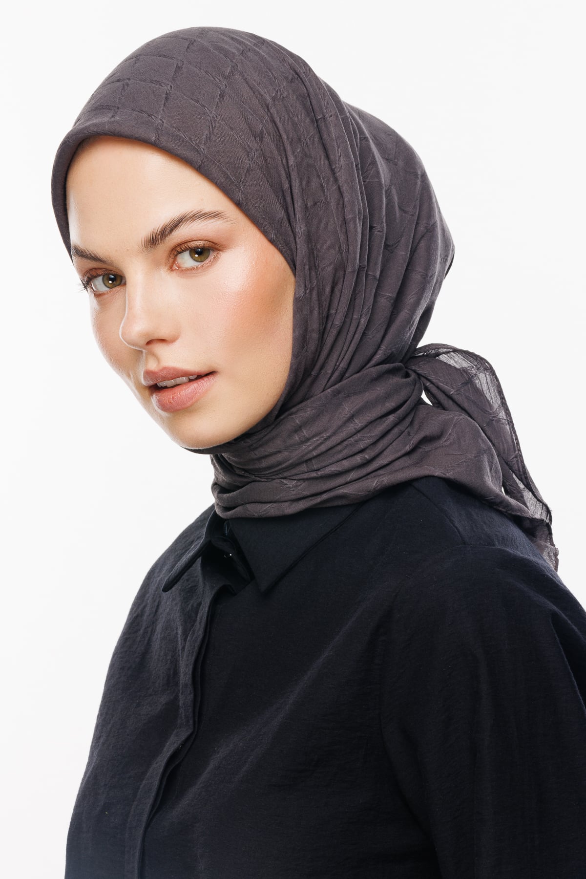 Bamboo Jacquard Scarf - Fume