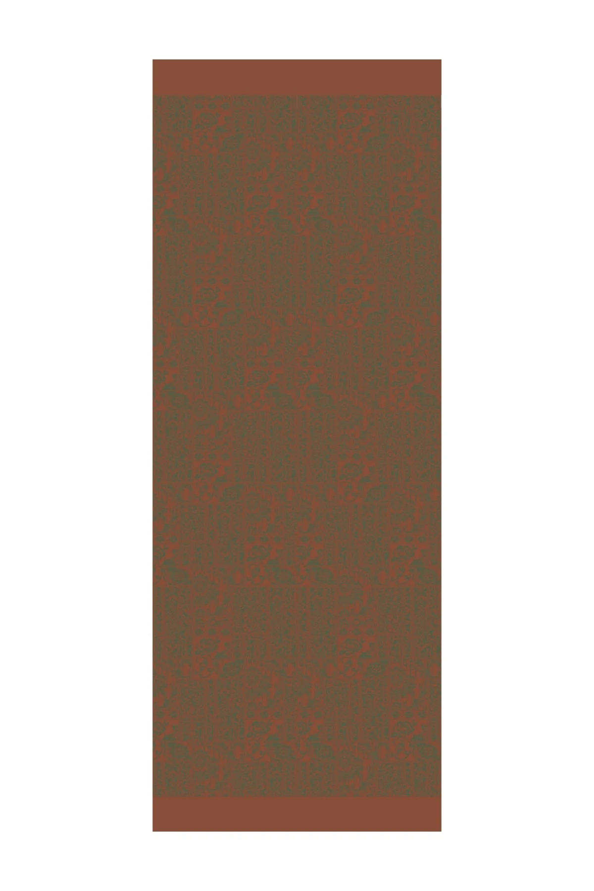 Toptan Henna Desen Çift Taraflı Şal - Tarçın-Zümrüt