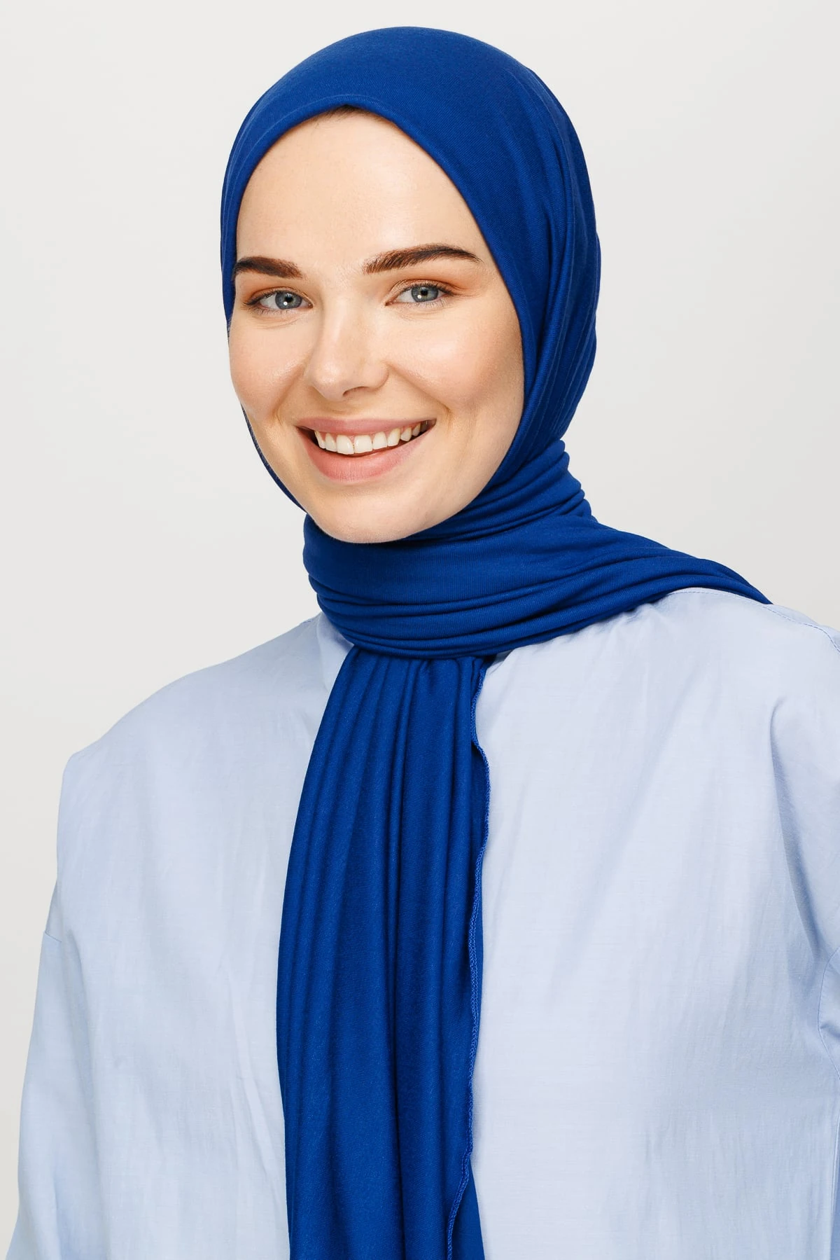 Toptan Penye Şal - Saks Mavi