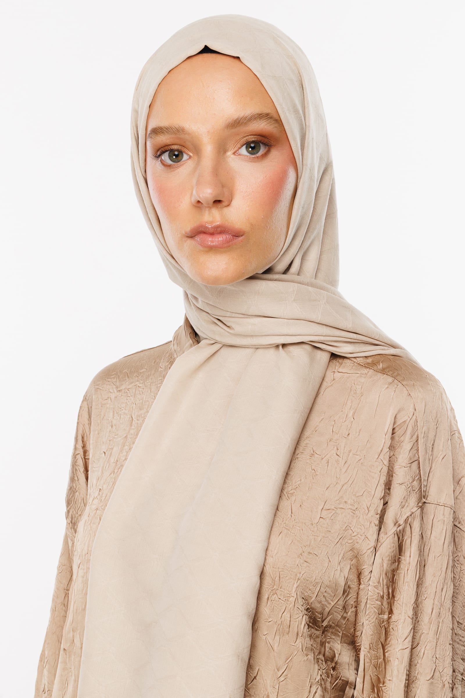Bamboo Jacquard Shawl - Stone Color