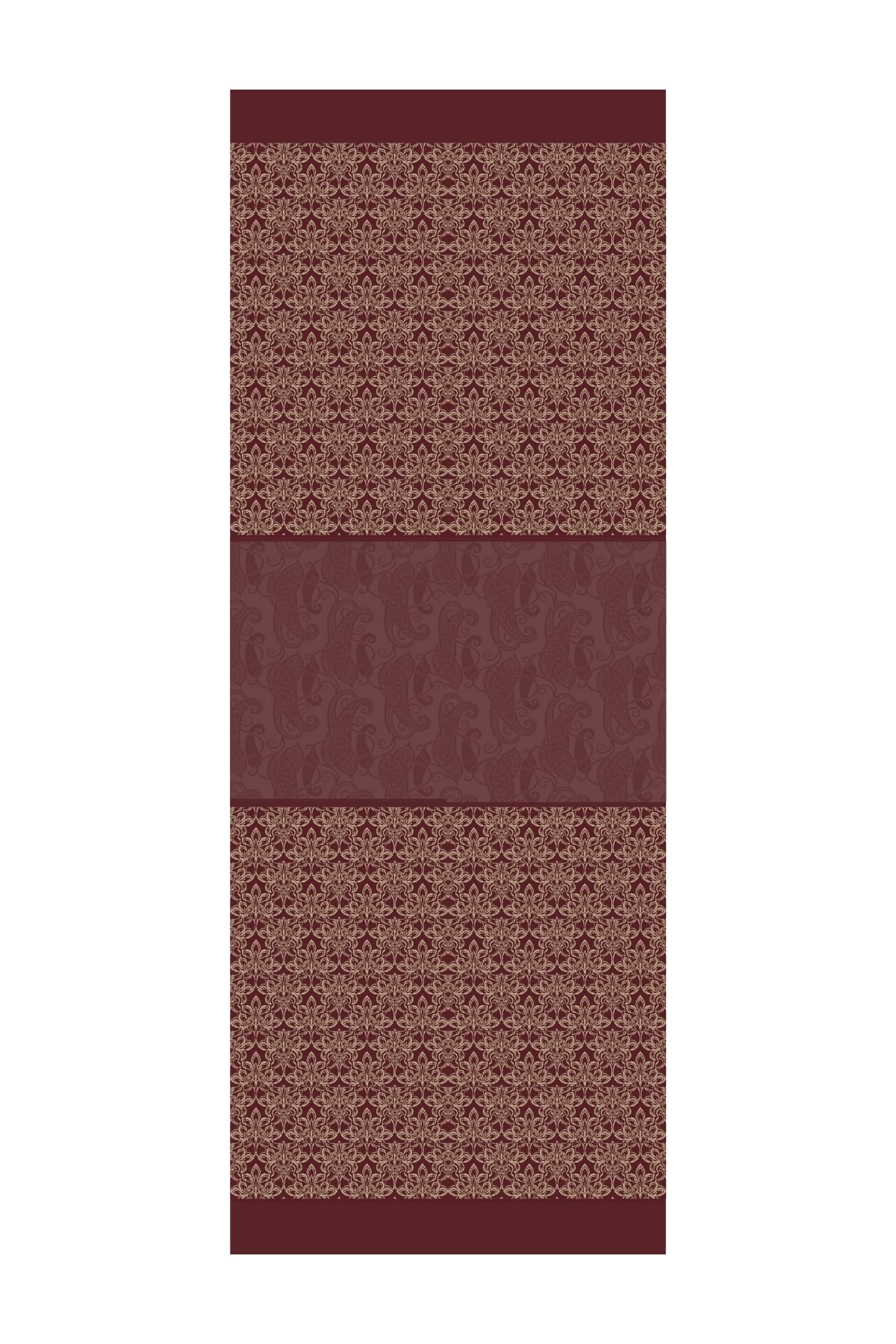 Nora-Pattern Reversible Shawl - Damson-Salmon