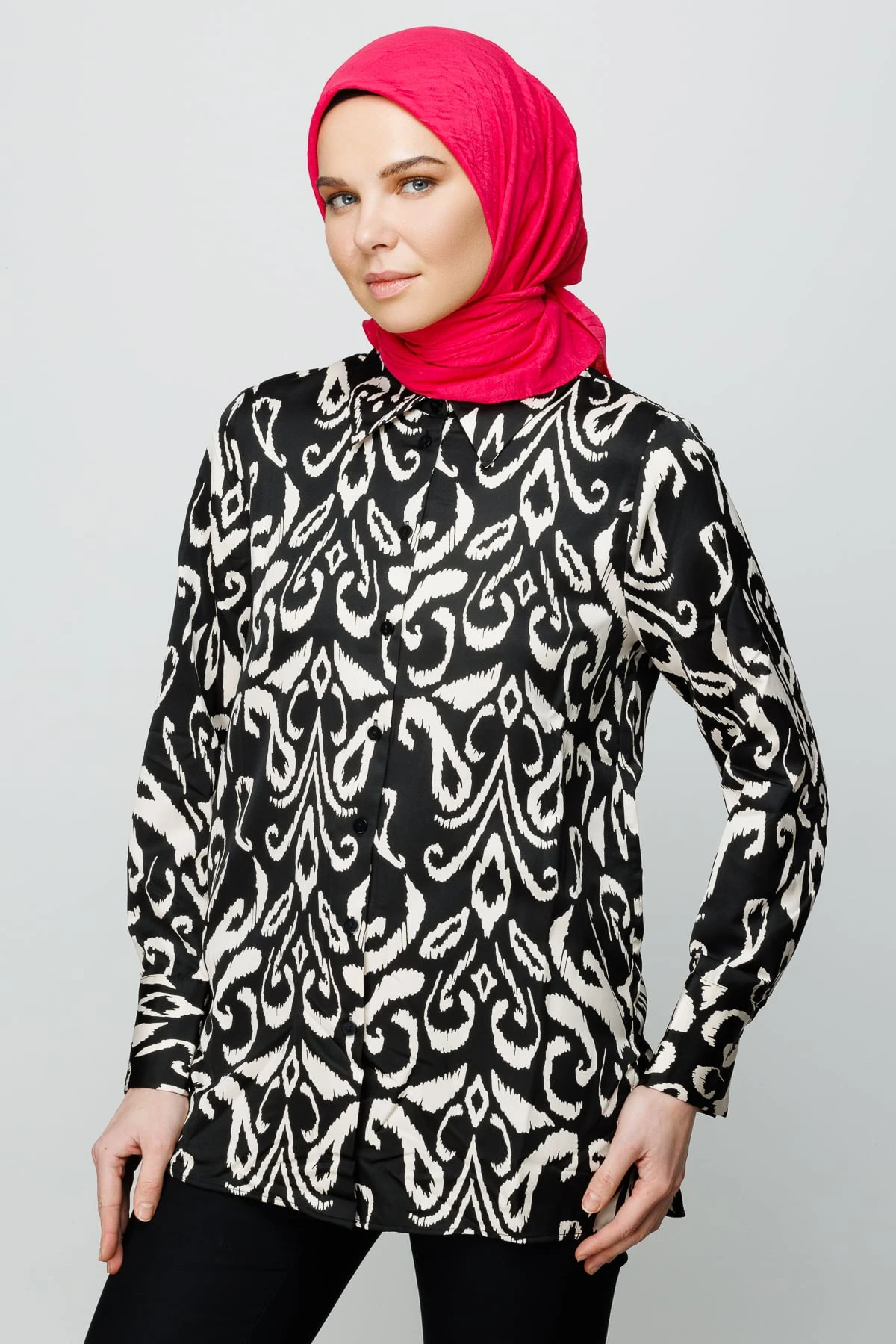 Toptan Bambu Eşarp - Fuşya