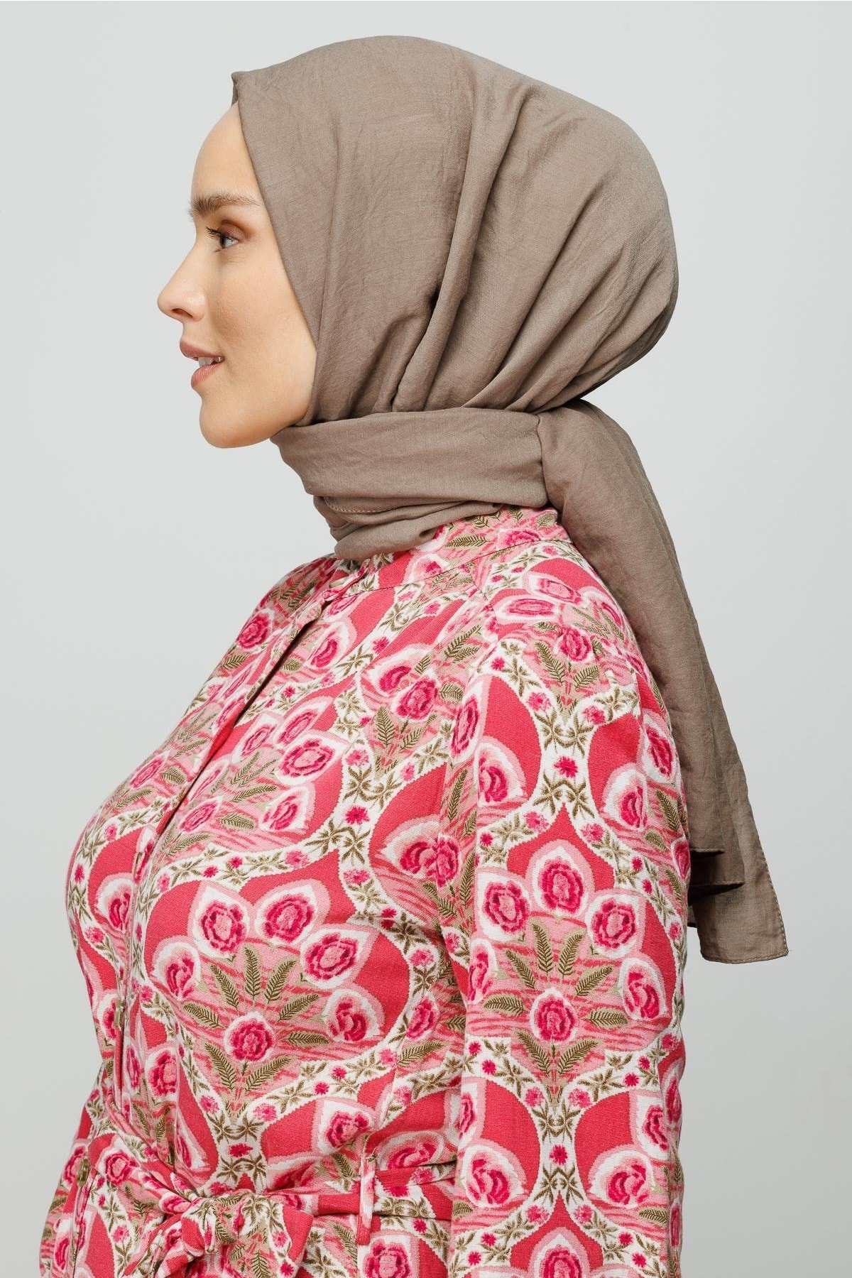 Toptan Pamuk Kraş Şal - Vizon