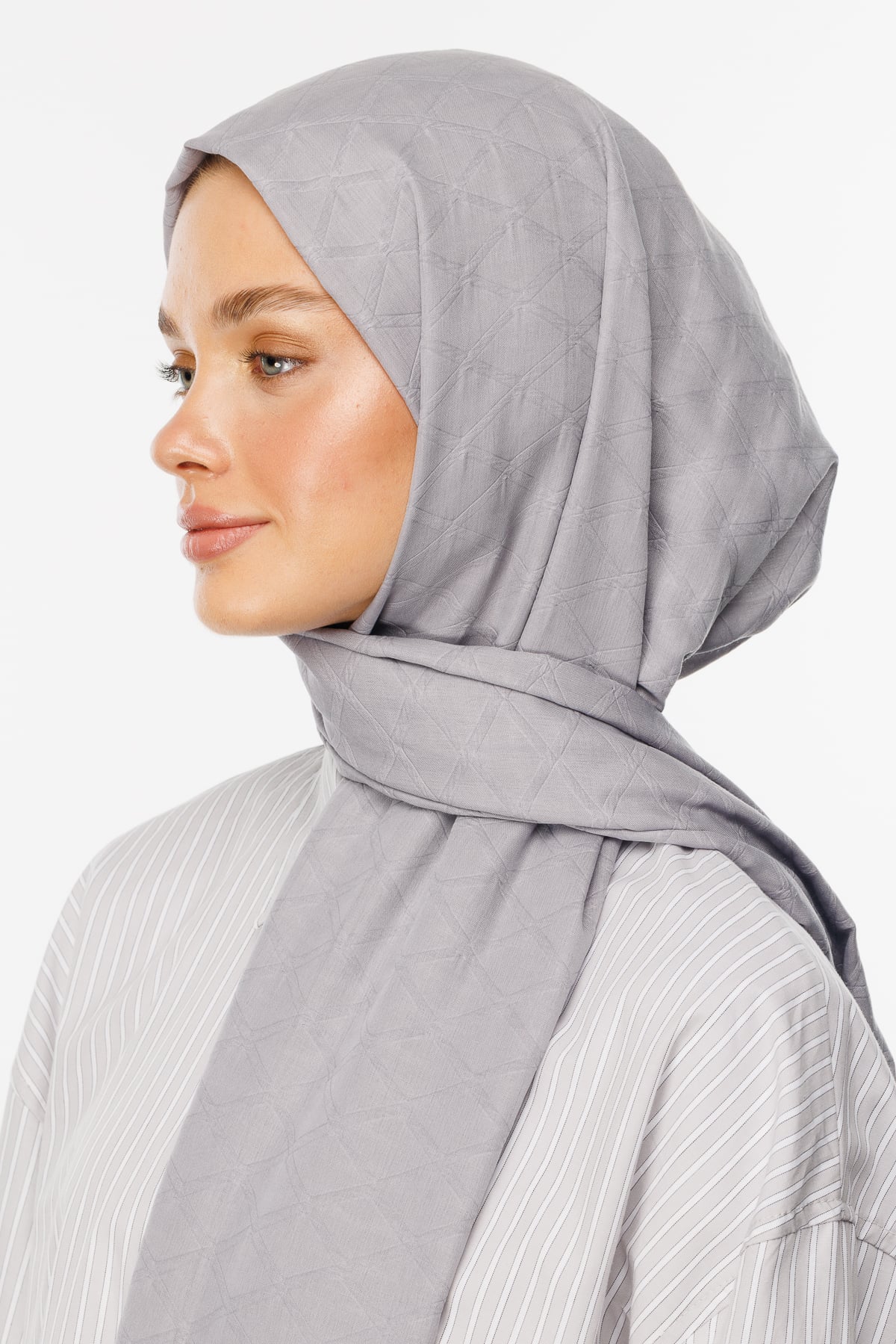 Bamboo Jacquard Shawl - Silver