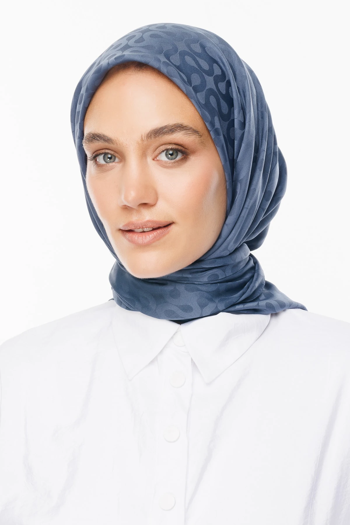 Toptan Moon Desen İpeksi Jakar Eşarp