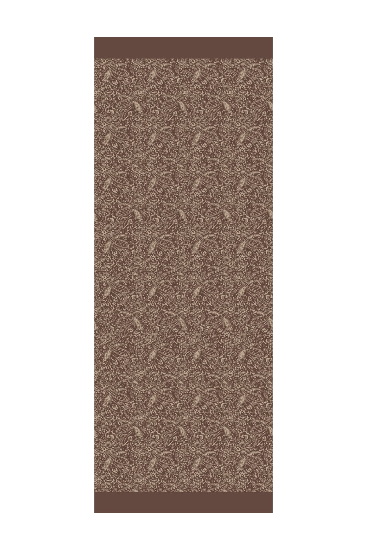 Toptan Velora Desen Çift Taraflı Şal - Acı Kahve-Bej