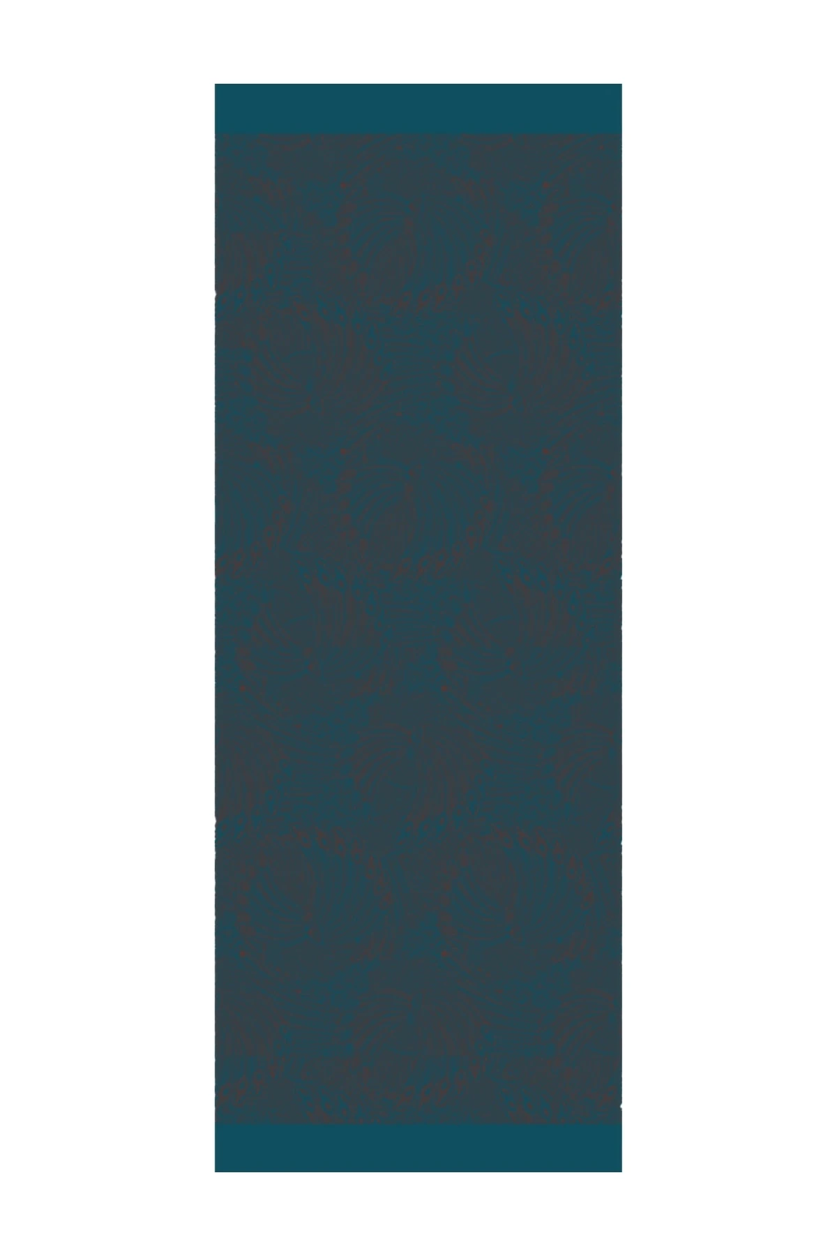 Toptan Mayra Desen Çift Taraflı Şal - Acı Kahve-Petrol Mavisi