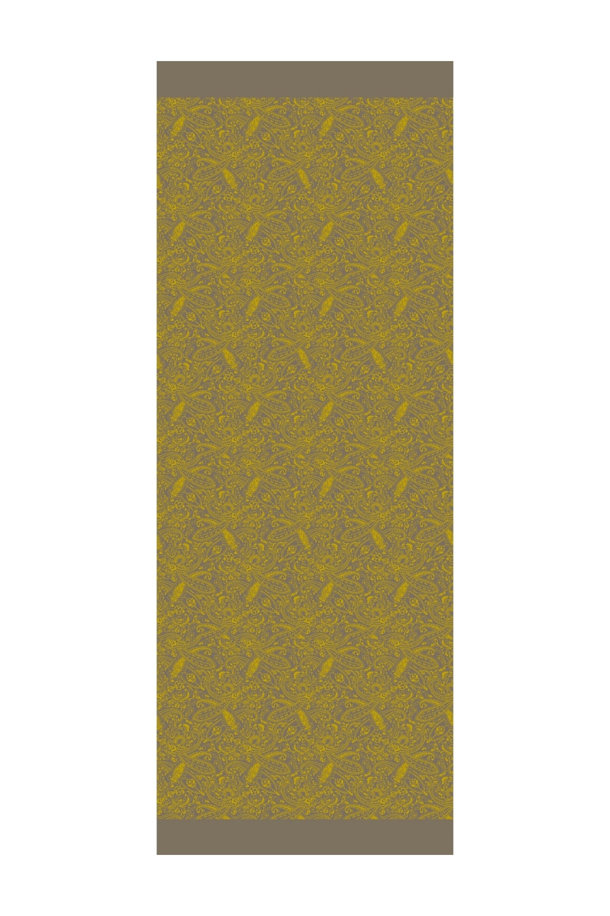 Velora-Pattern Reversible Shawl - Dark Gray-Mustard