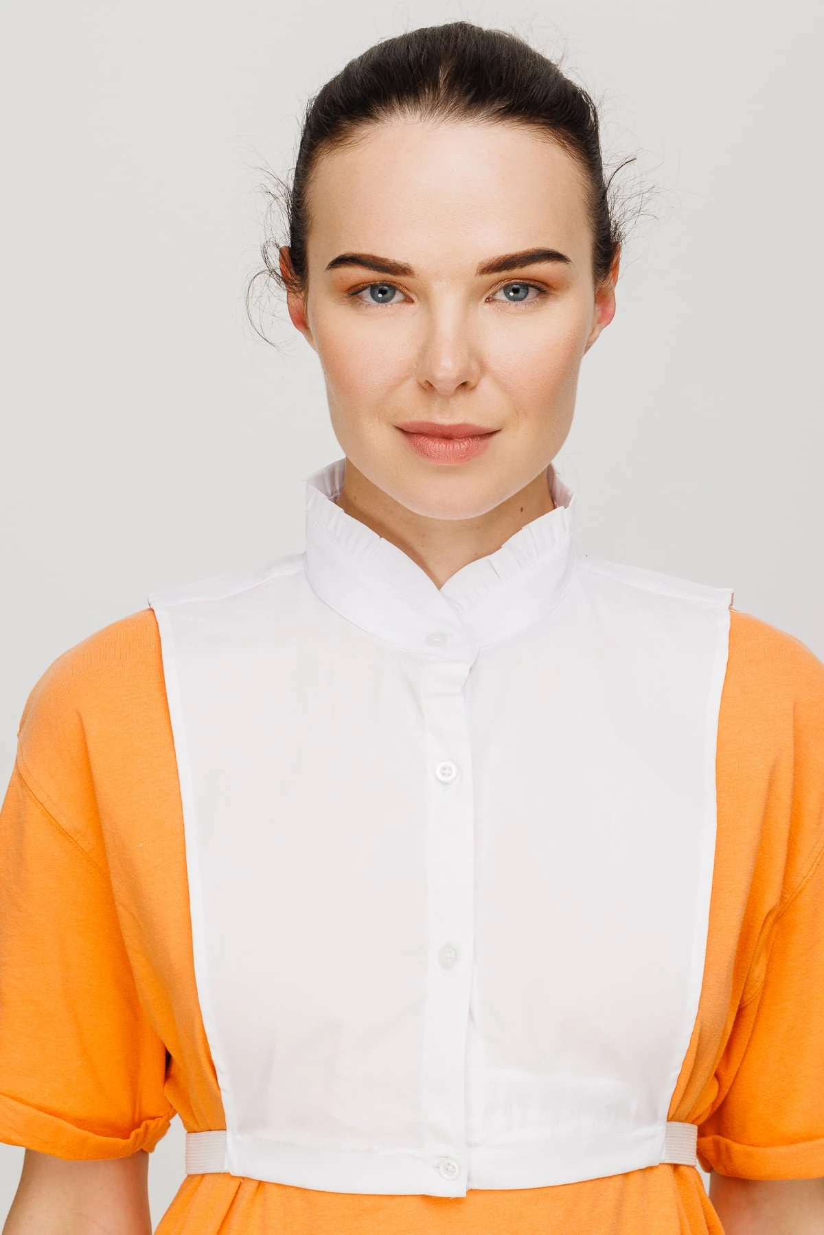 Toptan Fırfırlı Gömlek Yaka - White