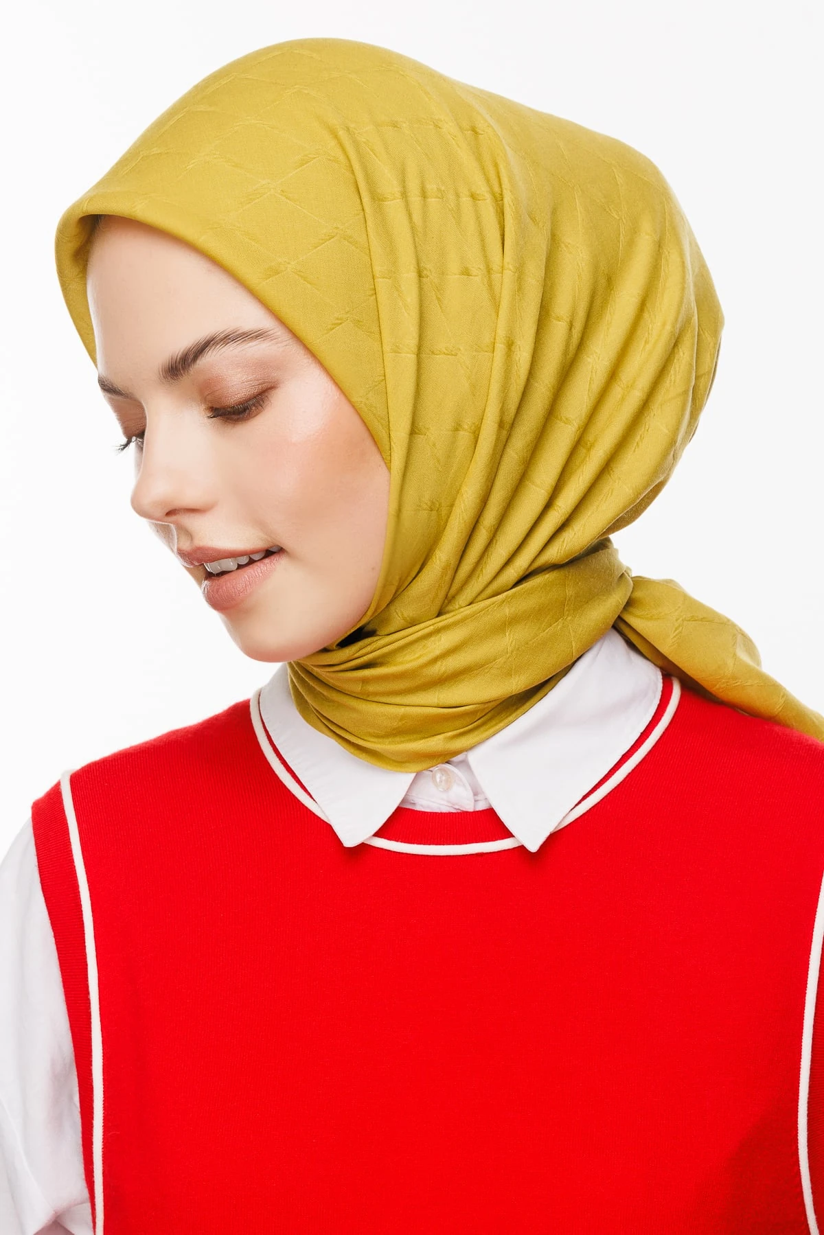 Toptan Bambu Jakar Eşarp - Oliv Yeşili