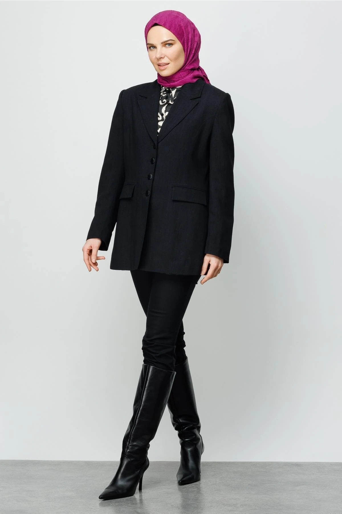 Toptan Piliseli Bambu Eşarp - Mürdüm