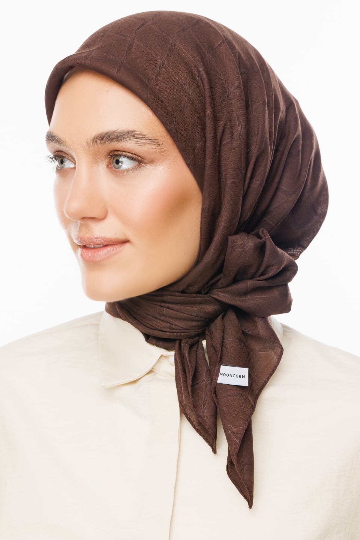 Bamboo Jacquard Scarf - Bitter Coffee