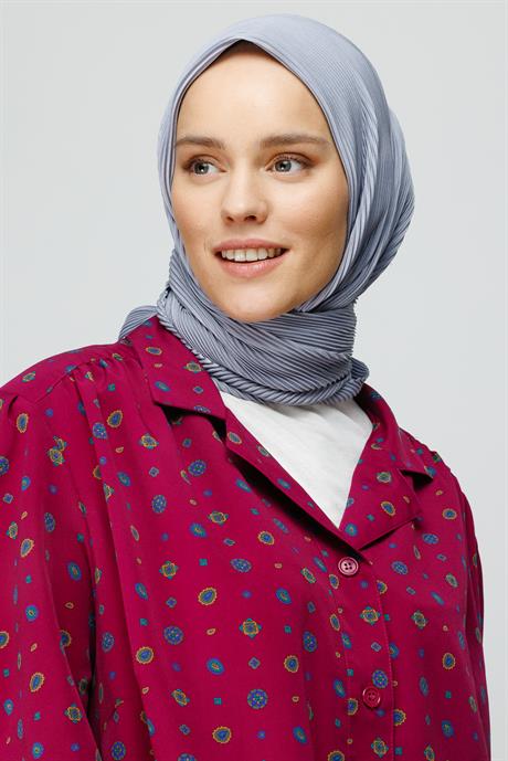 Toptan Pilise Eşarp - Gümüş