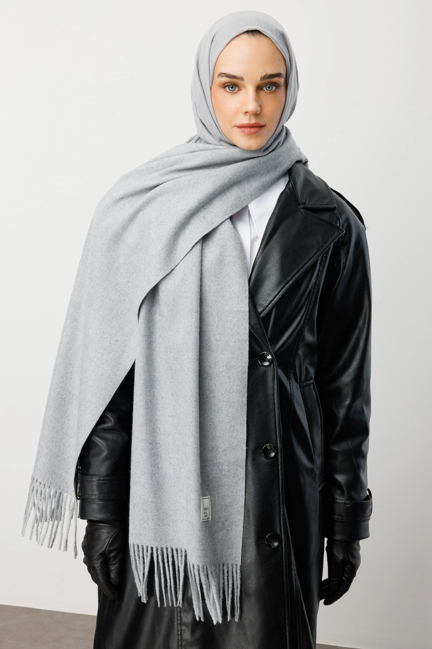 Toptan Yün Atkı - Gri