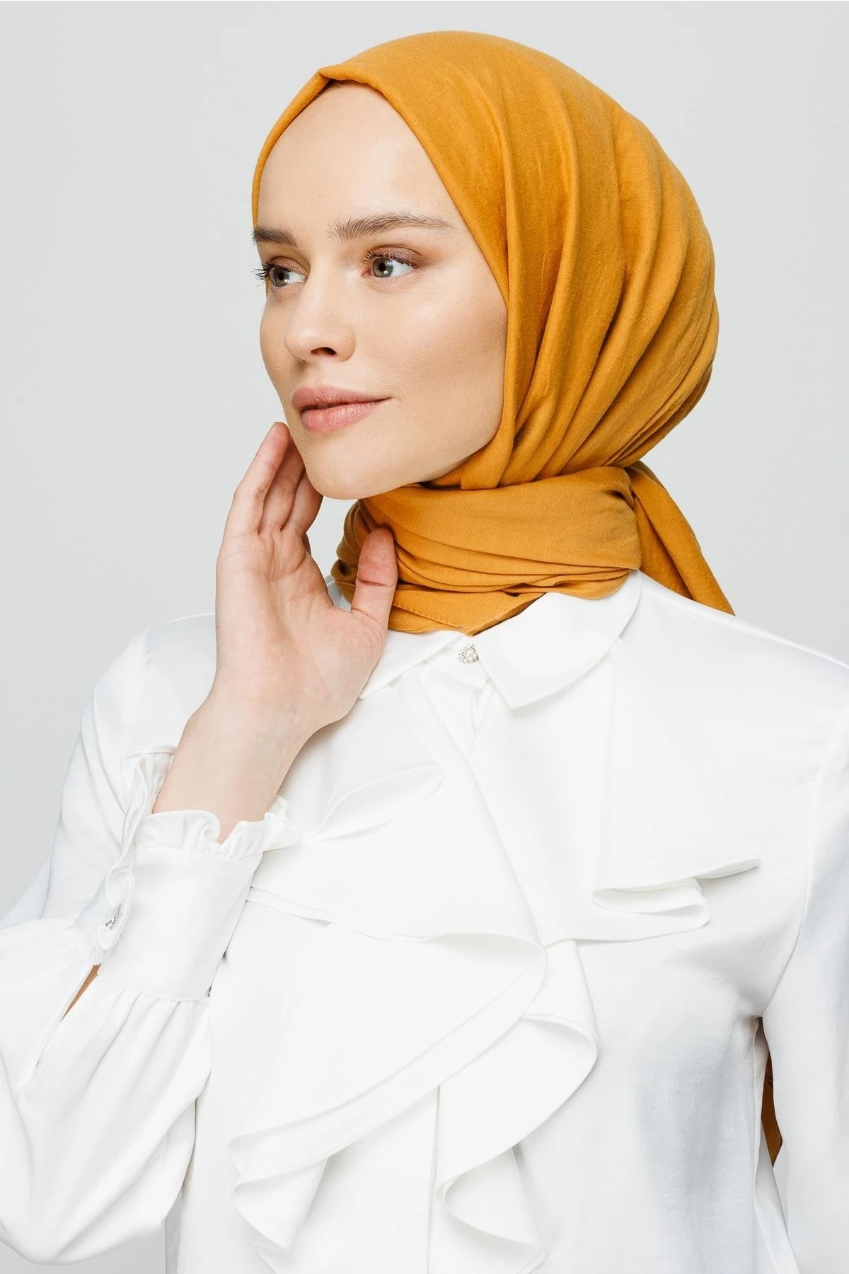 Toptan Pamuk Kraş Şal - Safran