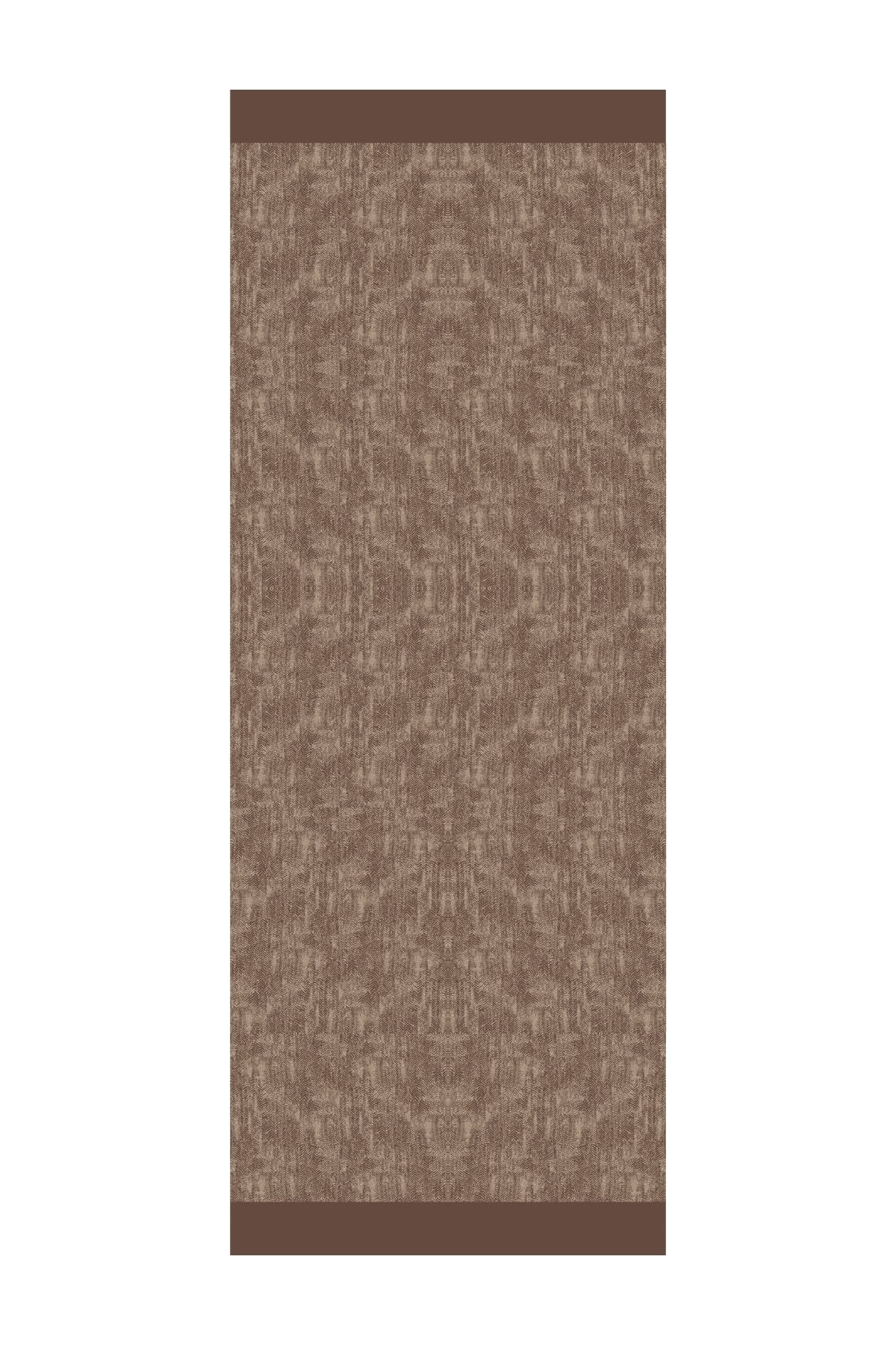 Toptan Sahra Desen Çift Taraflı Şal - Acı Kahve-Bej