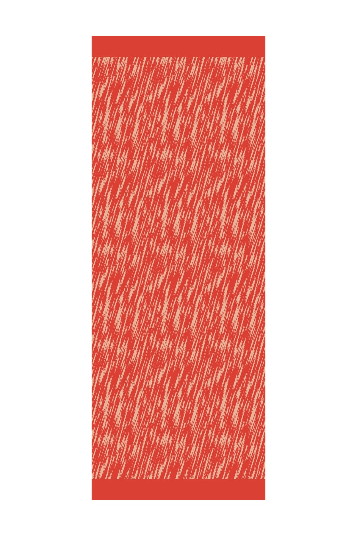 Toptan Selis Desen Çift Taraflı Şal - Vizon-Kırmızı