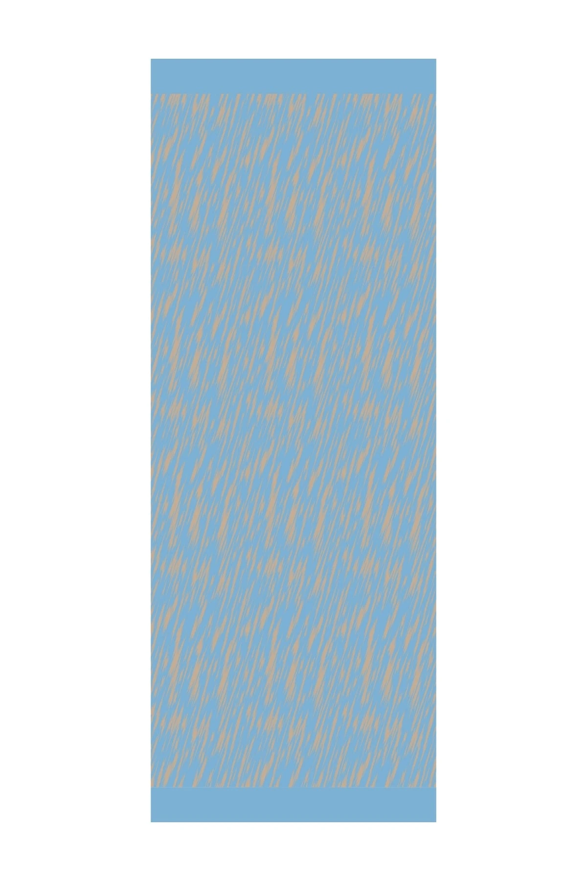 Toptan Selis Desen Çift Taraflı Şal - Vizon-Turkuaz