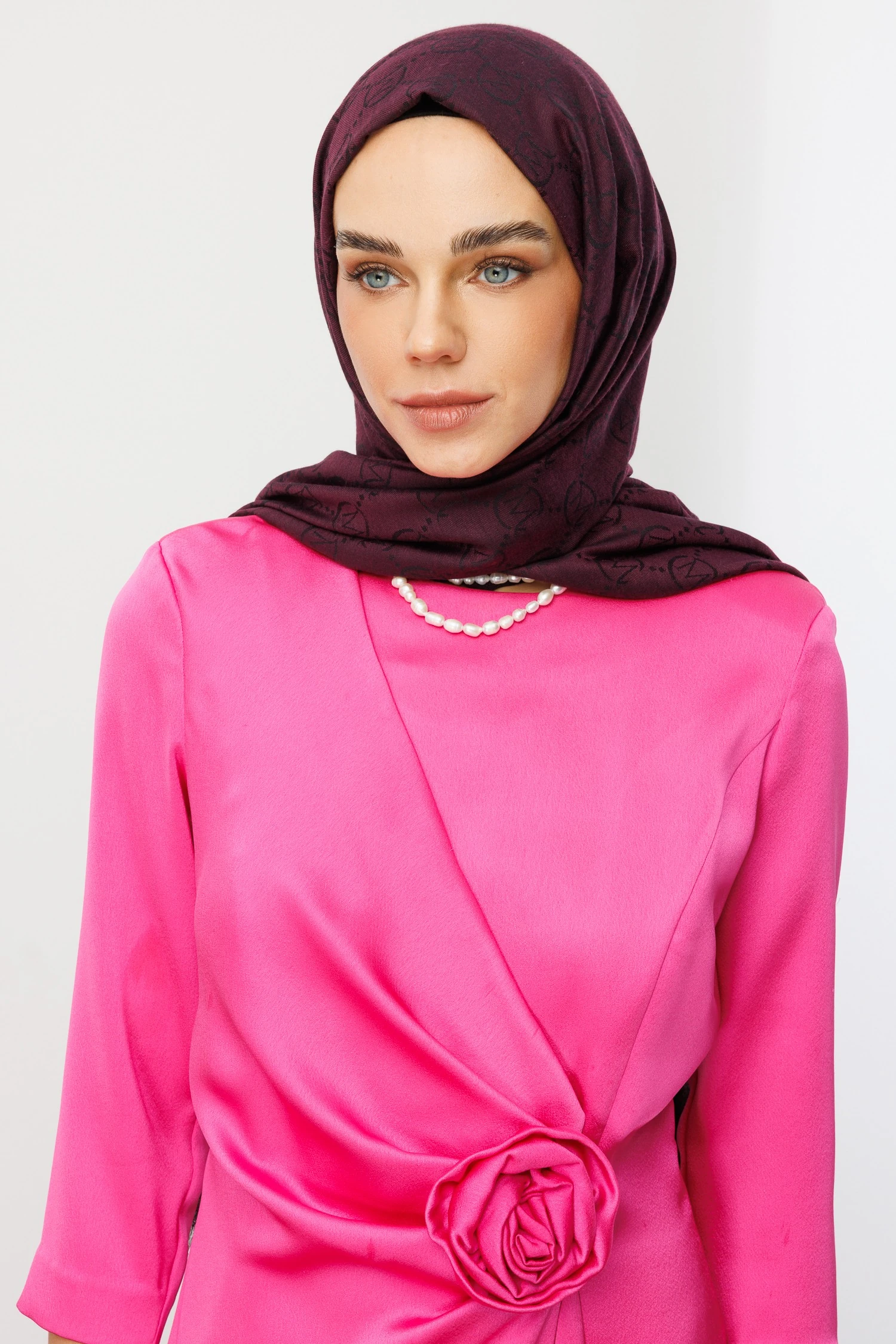 Wholesale Wool Silk Shawls - Damson