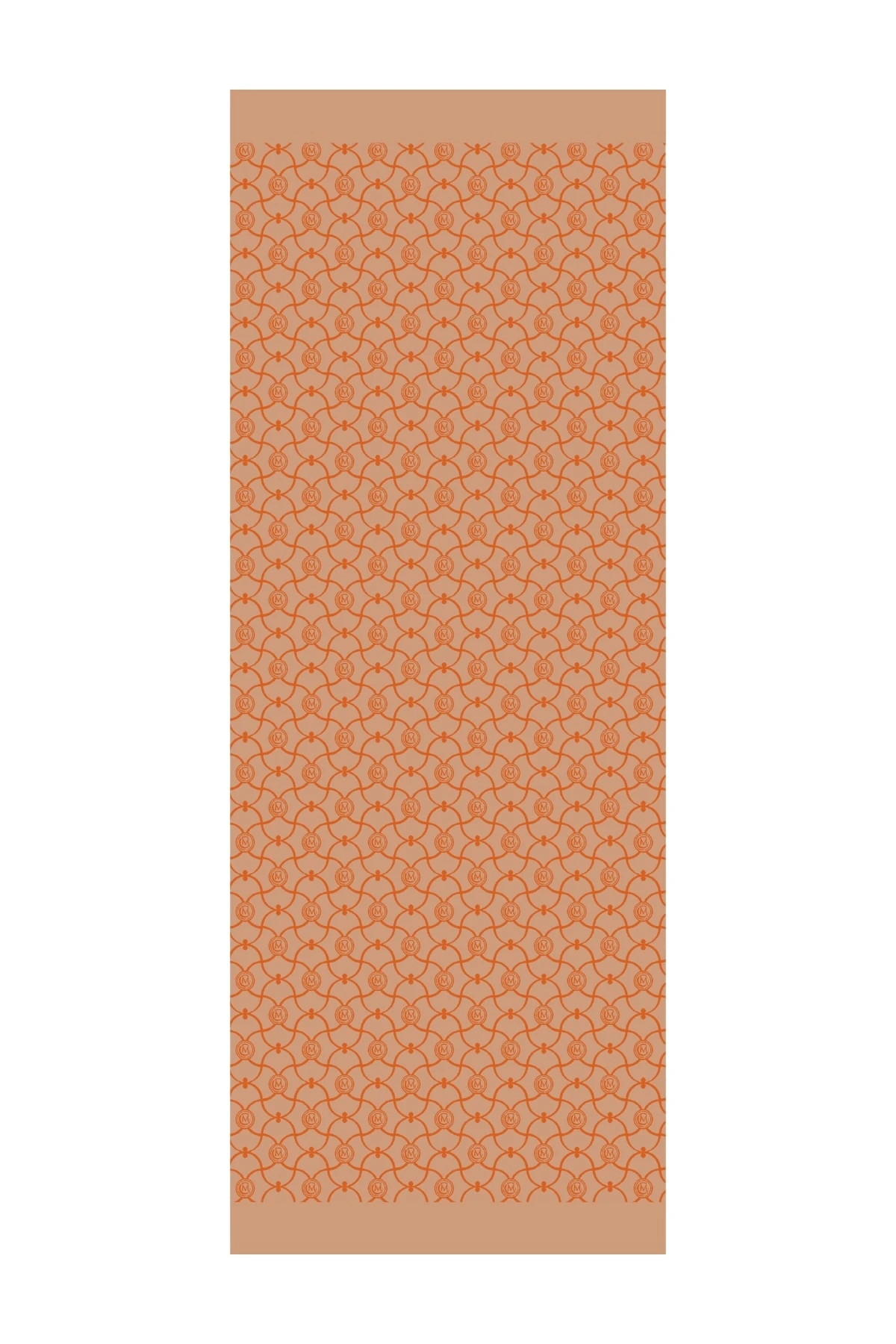 Toptan Marrakech Desen Çift Taraflı Şal - Vizon-Tarçın