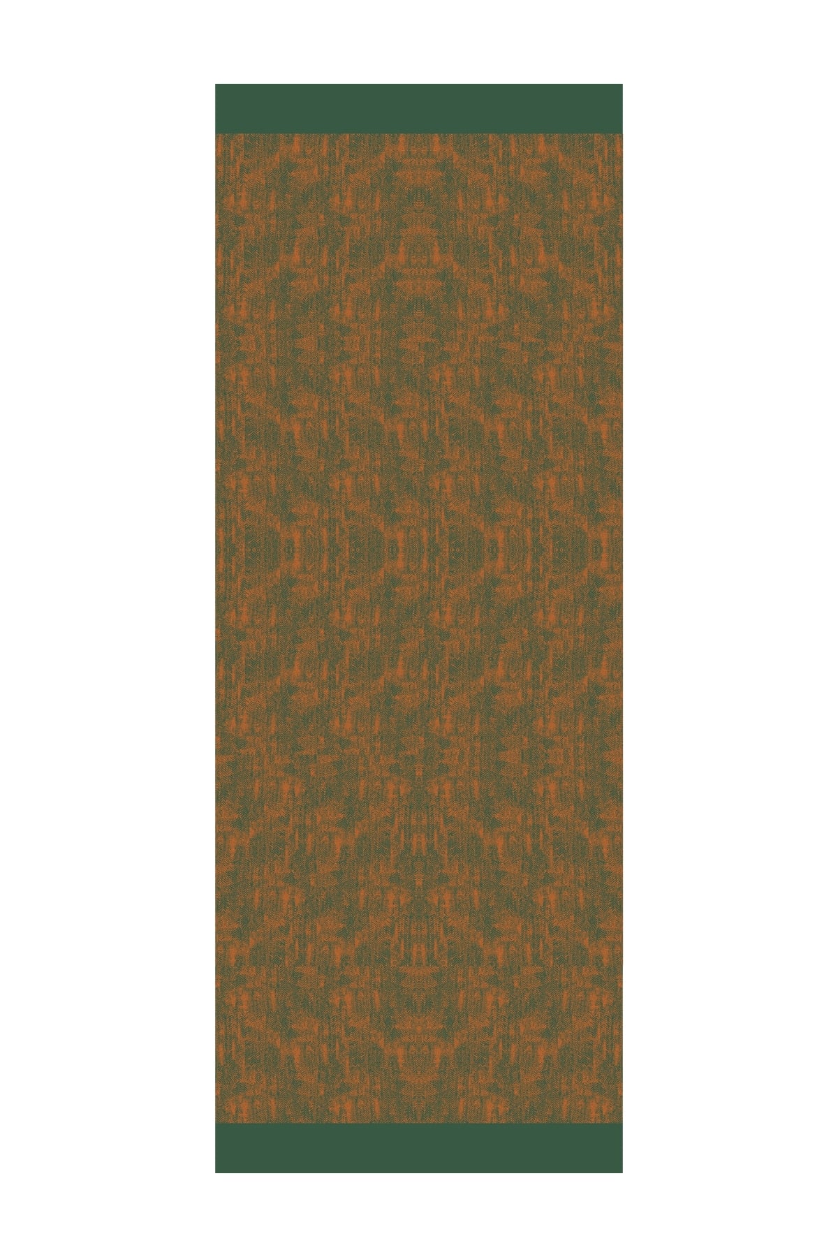 Toptan Sahra Desen Çift Taraflı Şal - Tarçın-Zümrüt