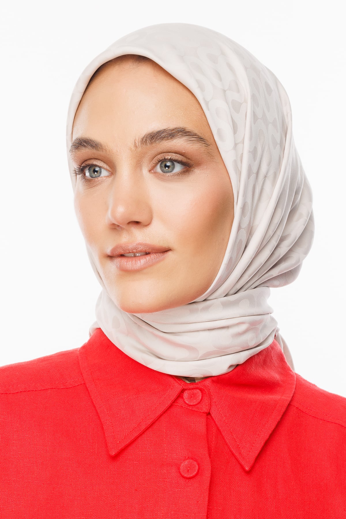 Moon Pattern Silky Jacquard Scarf